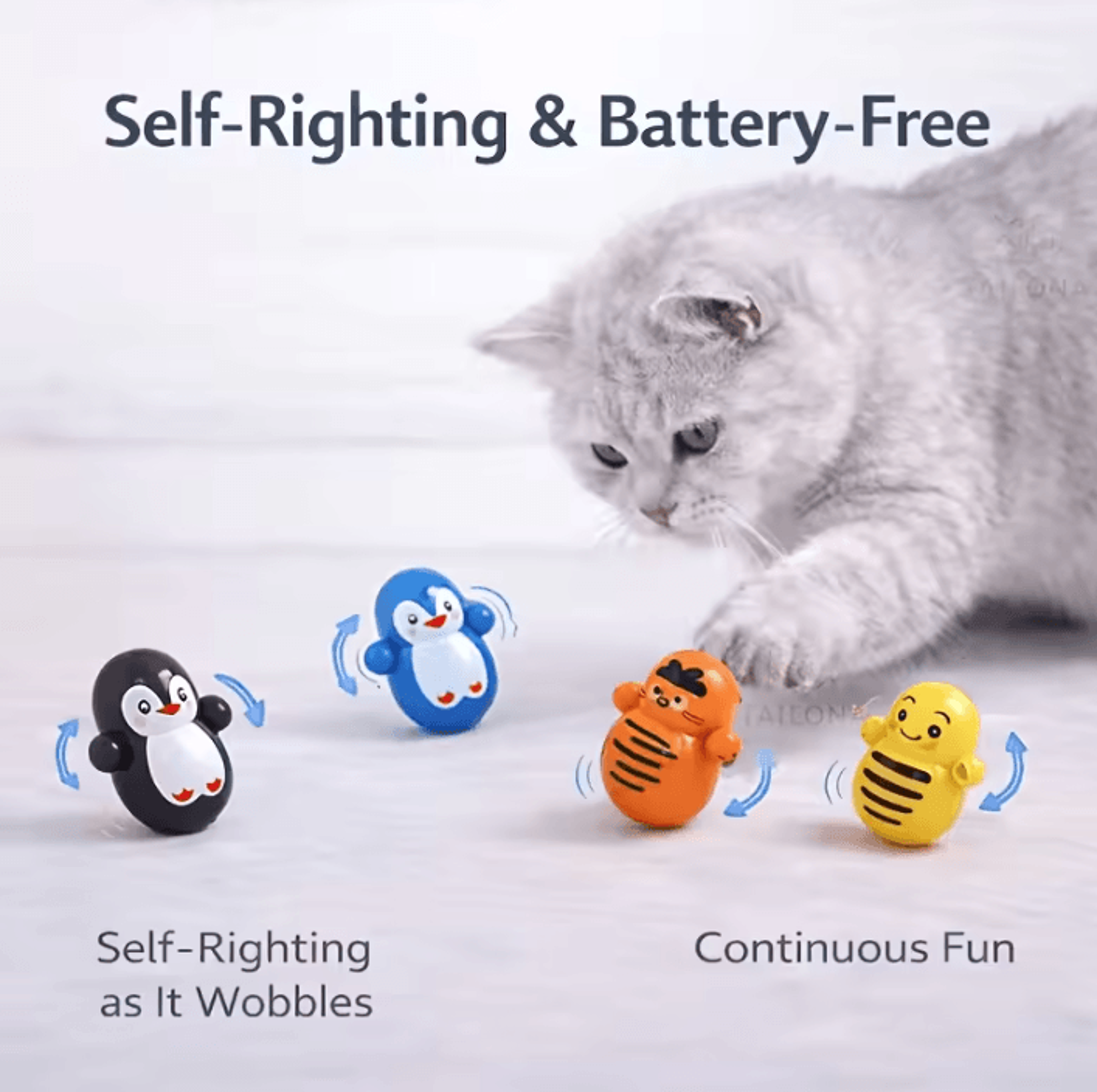 10Pcs SelfRolling Cat Toys For Indoor Play 1