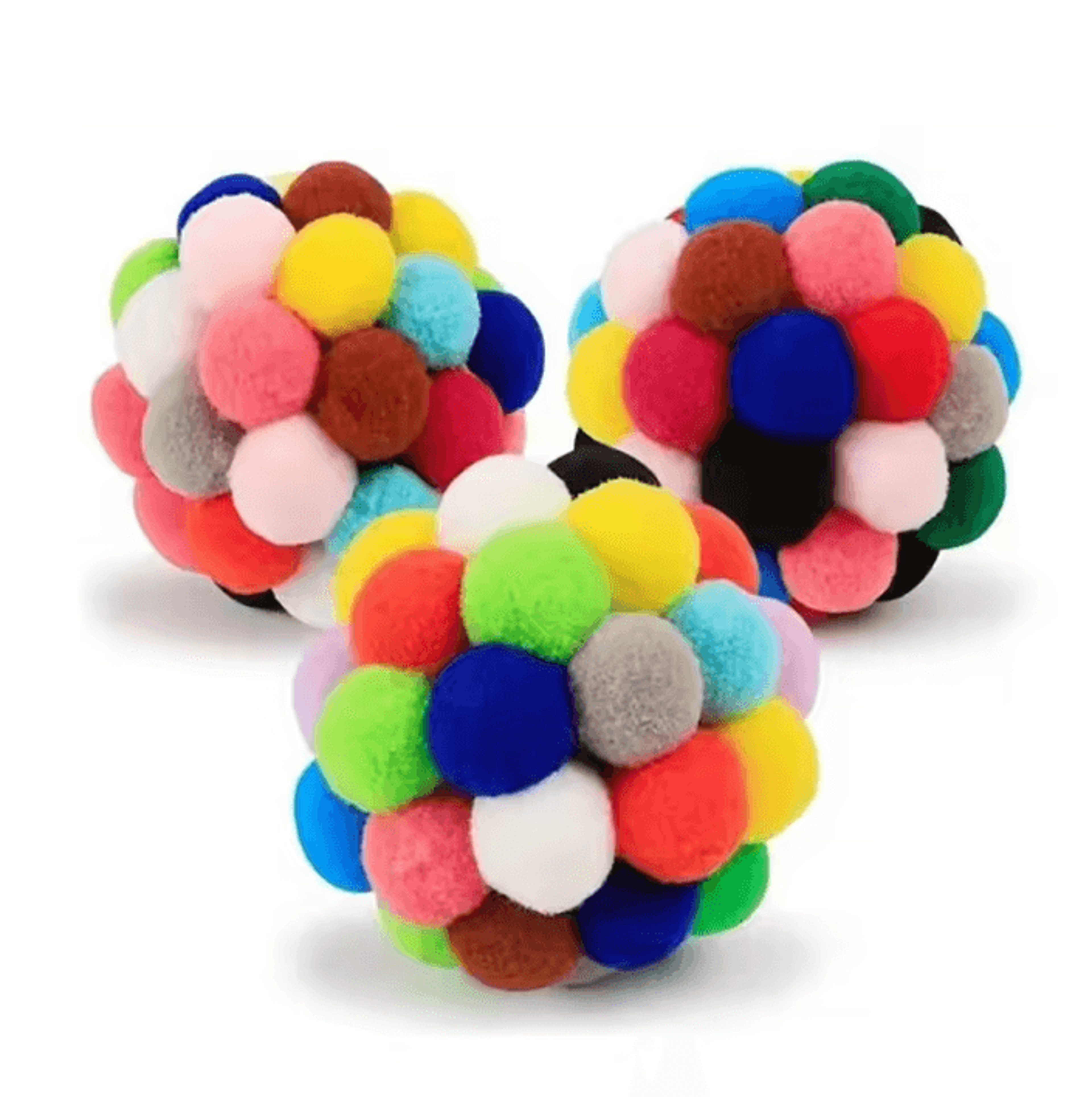 Colorful Plush Bell Ball Cat Toy For Interactive Indoor Play 2