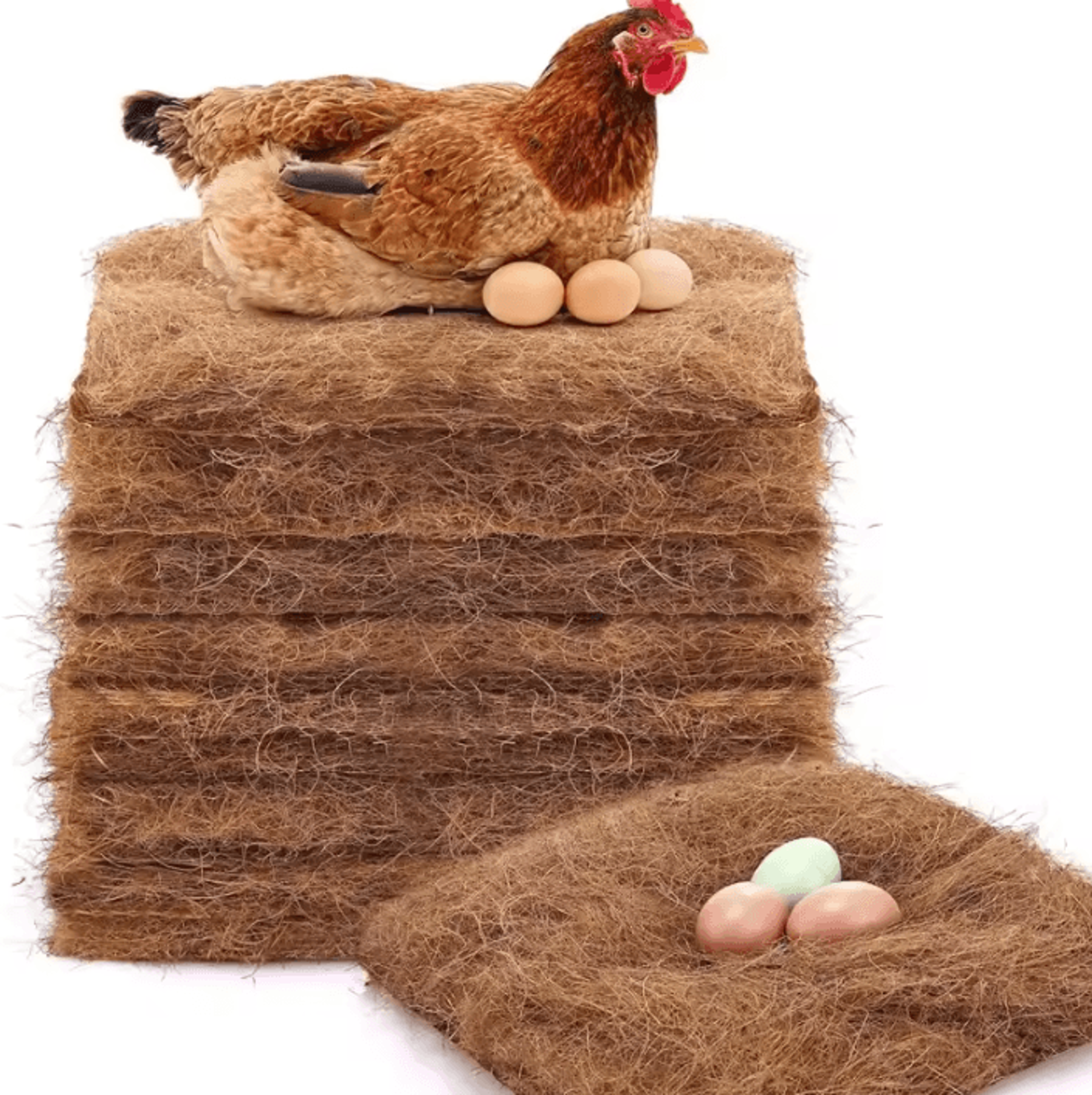 natural coconut fiber chicken nesting pads 5 or 10 pack