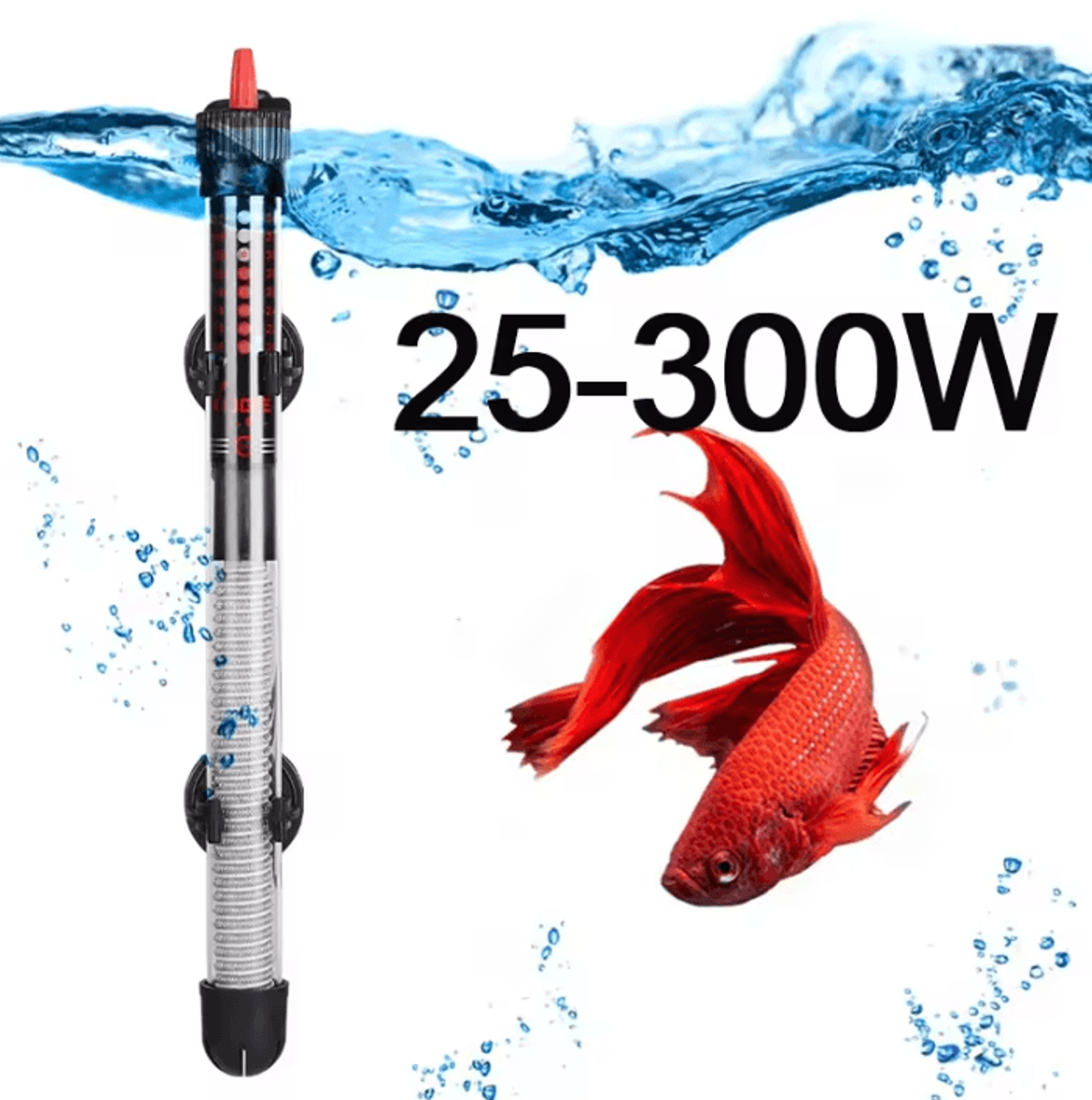 adjustable submersible aquarium heater with thermostat 25w to 300w
