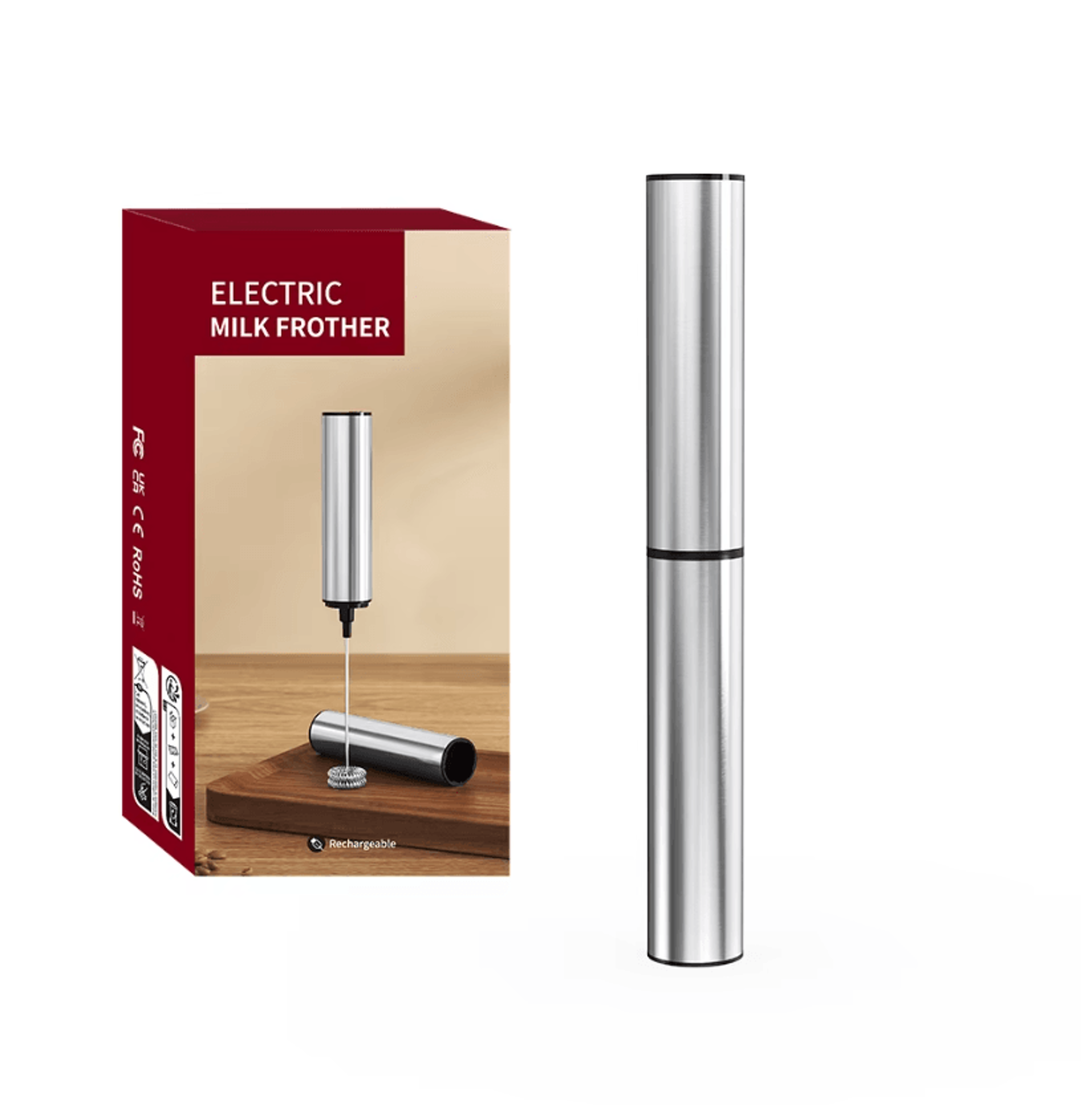 rechargeable handheld milk frother and electric drink mixer