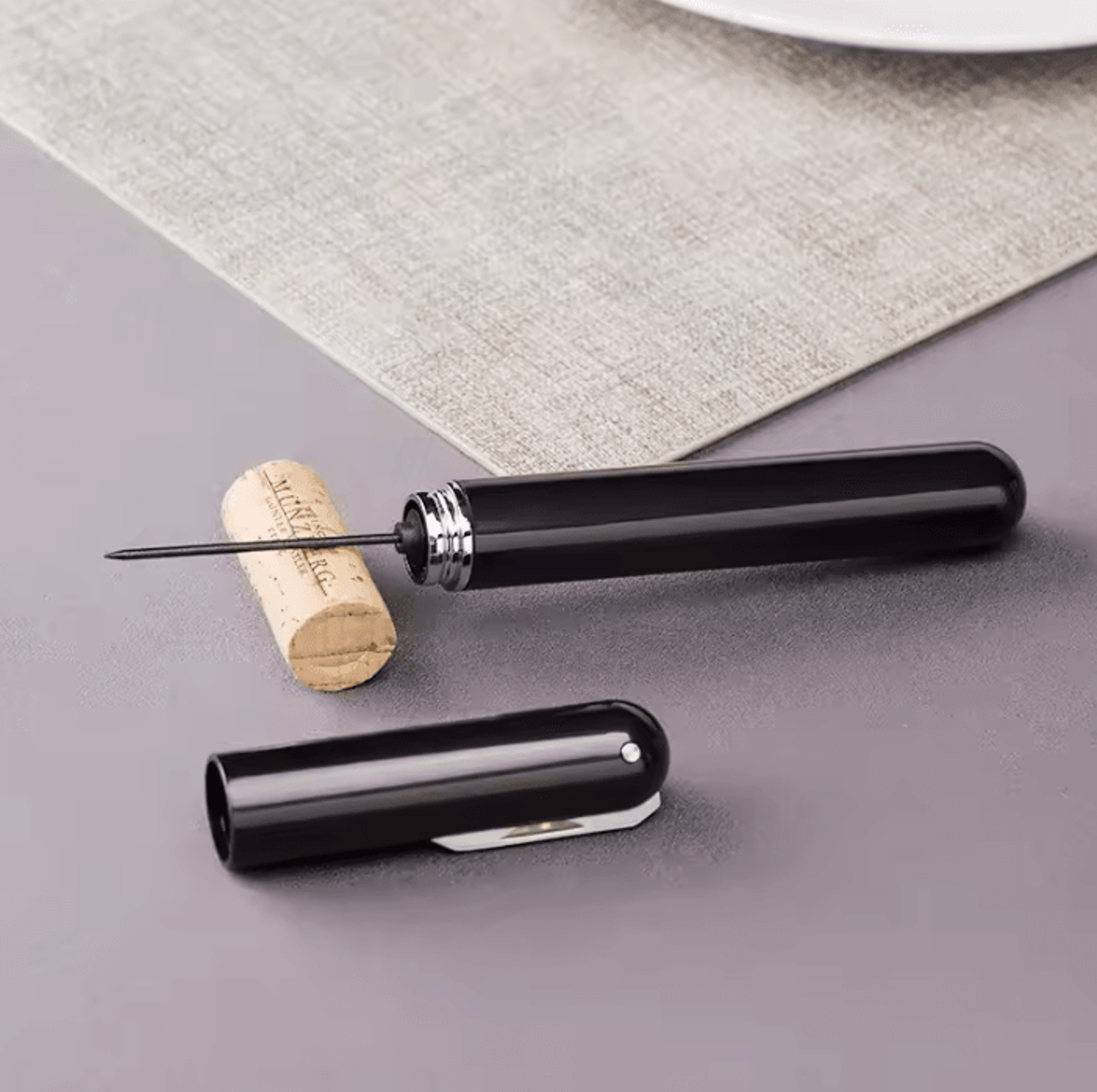 quicklift air pump cork extractor with built-in foil cutter