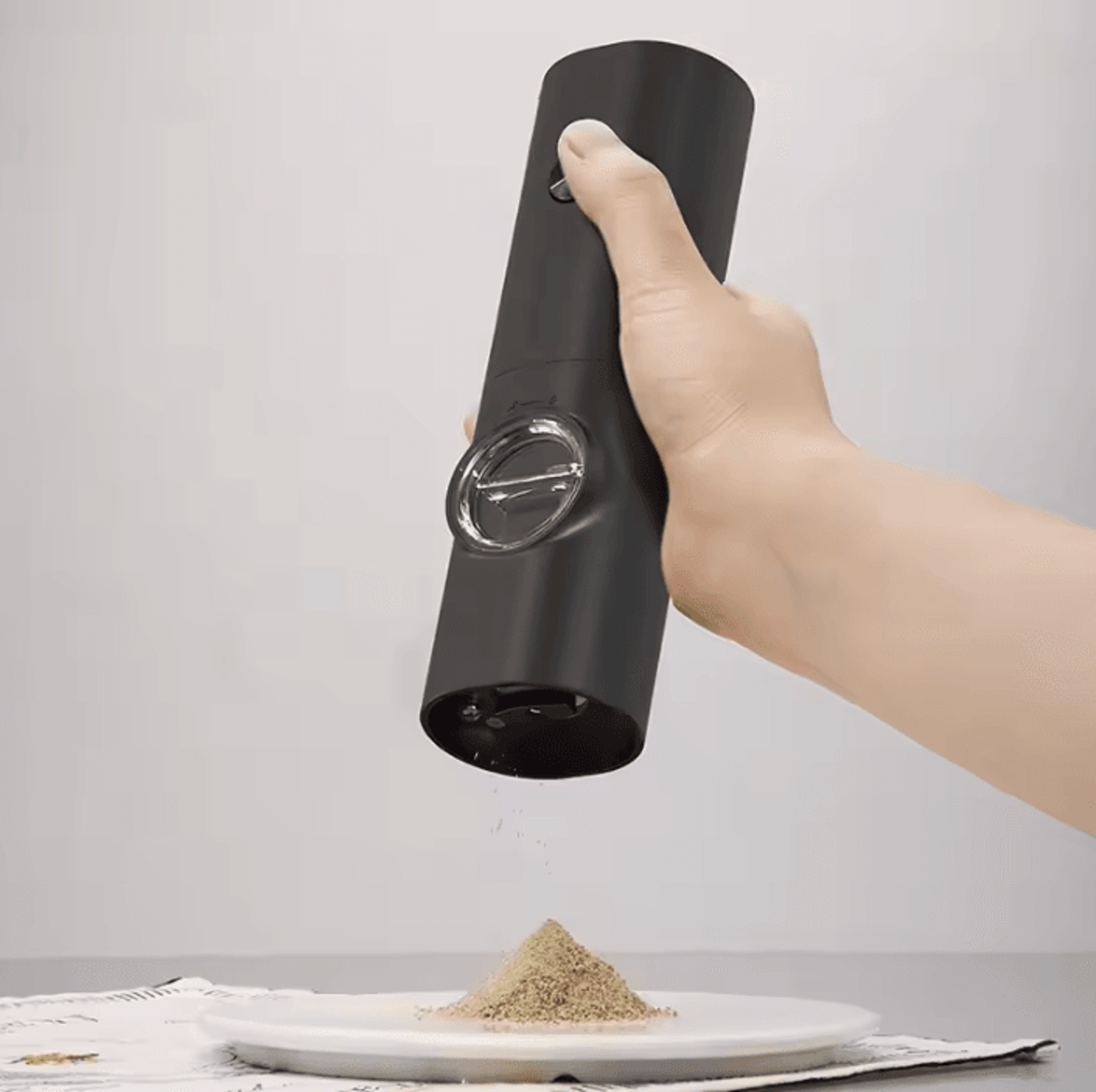 flavorbeam electric salt and pepper grinder duo with led illumination