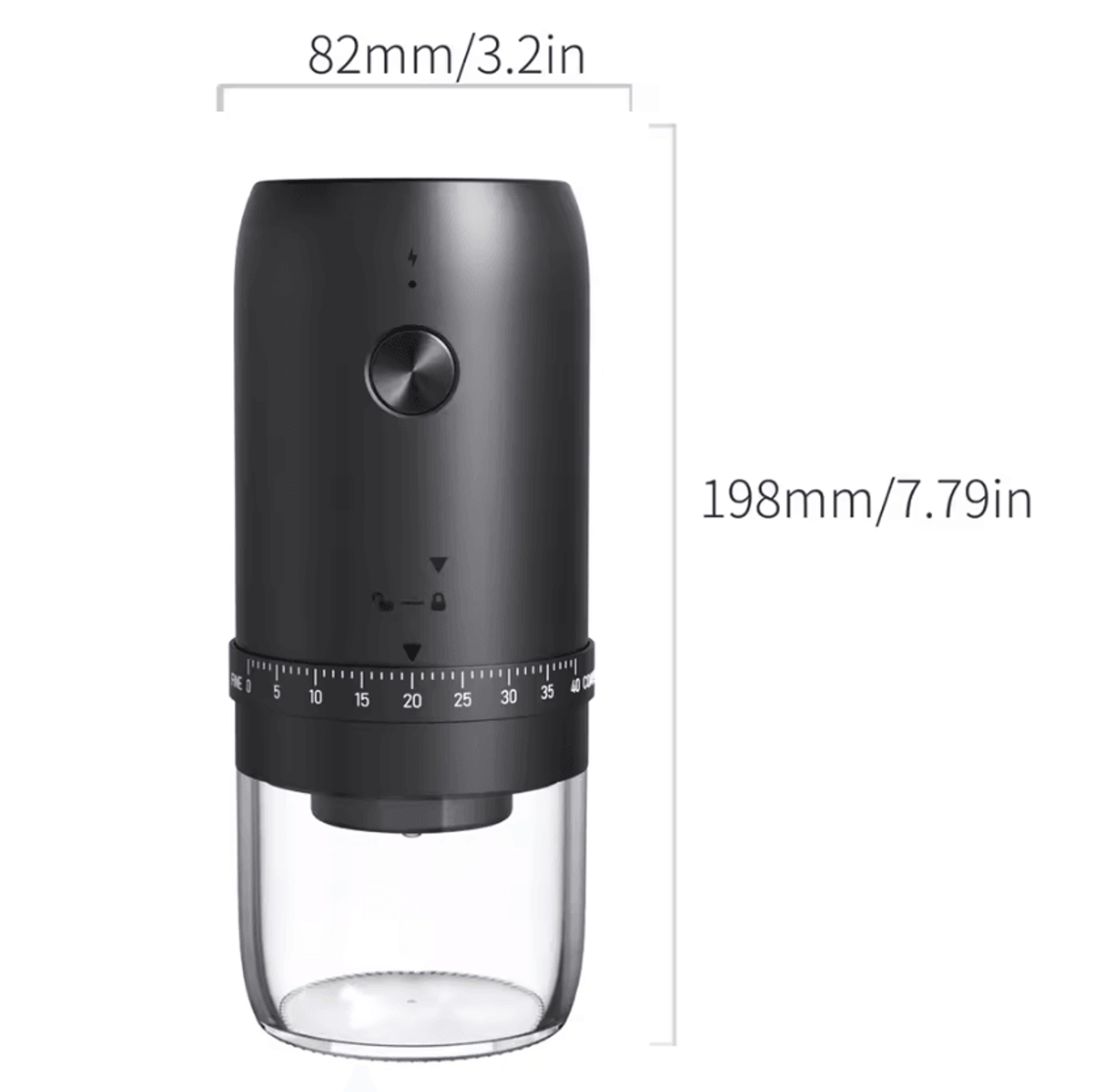 BrewDial 40Level Rechargeable Coffee Bean Grinder 3