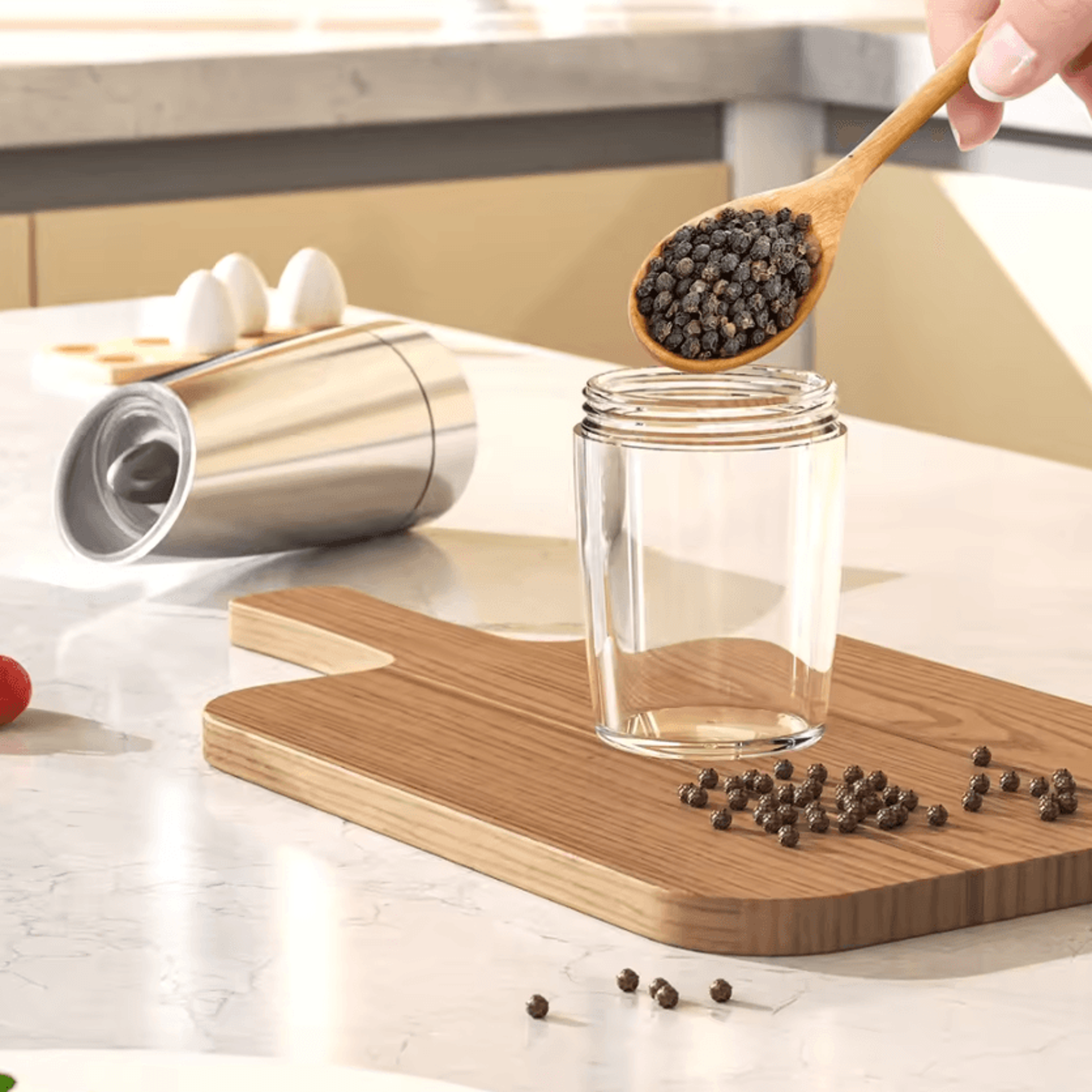 GrindAura LED Automatic Salt And Pepper Mill Set 1
