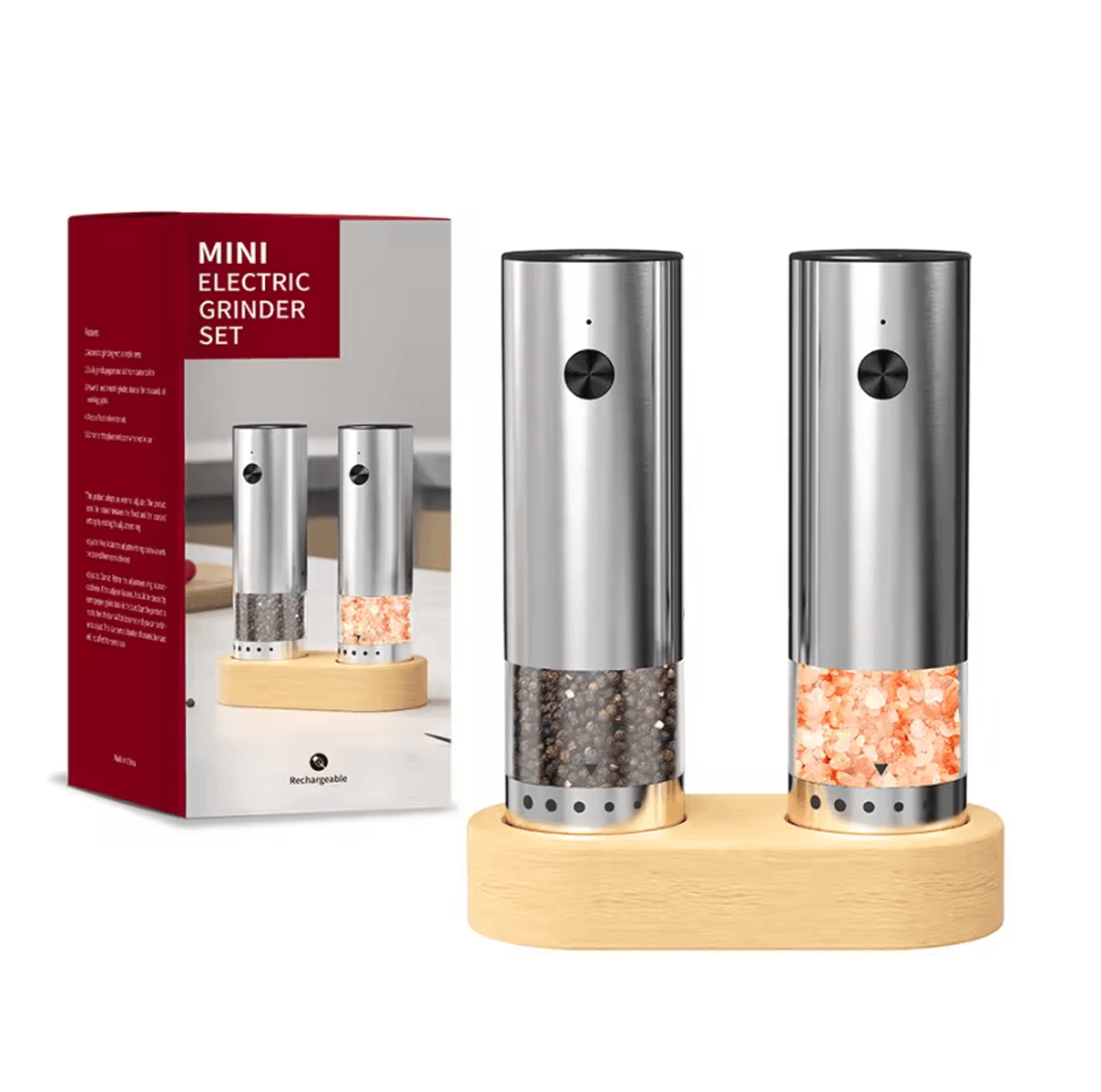 Compact USB Rechargeable Electric Pepper Grinder With Adjustable Coarseness 0