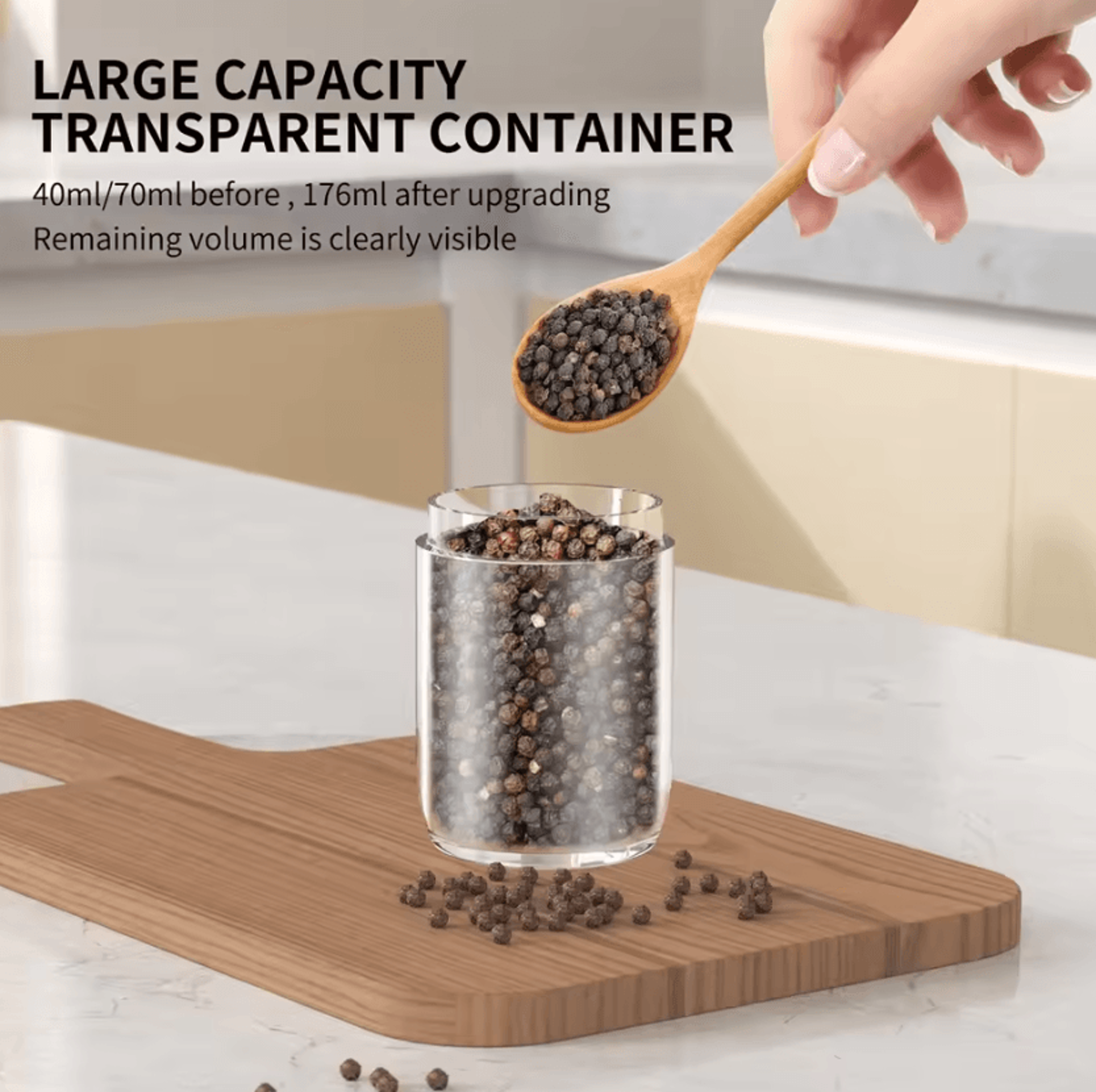 TiltSense Automatic Salt And Pepper Grinder With LED Light 2