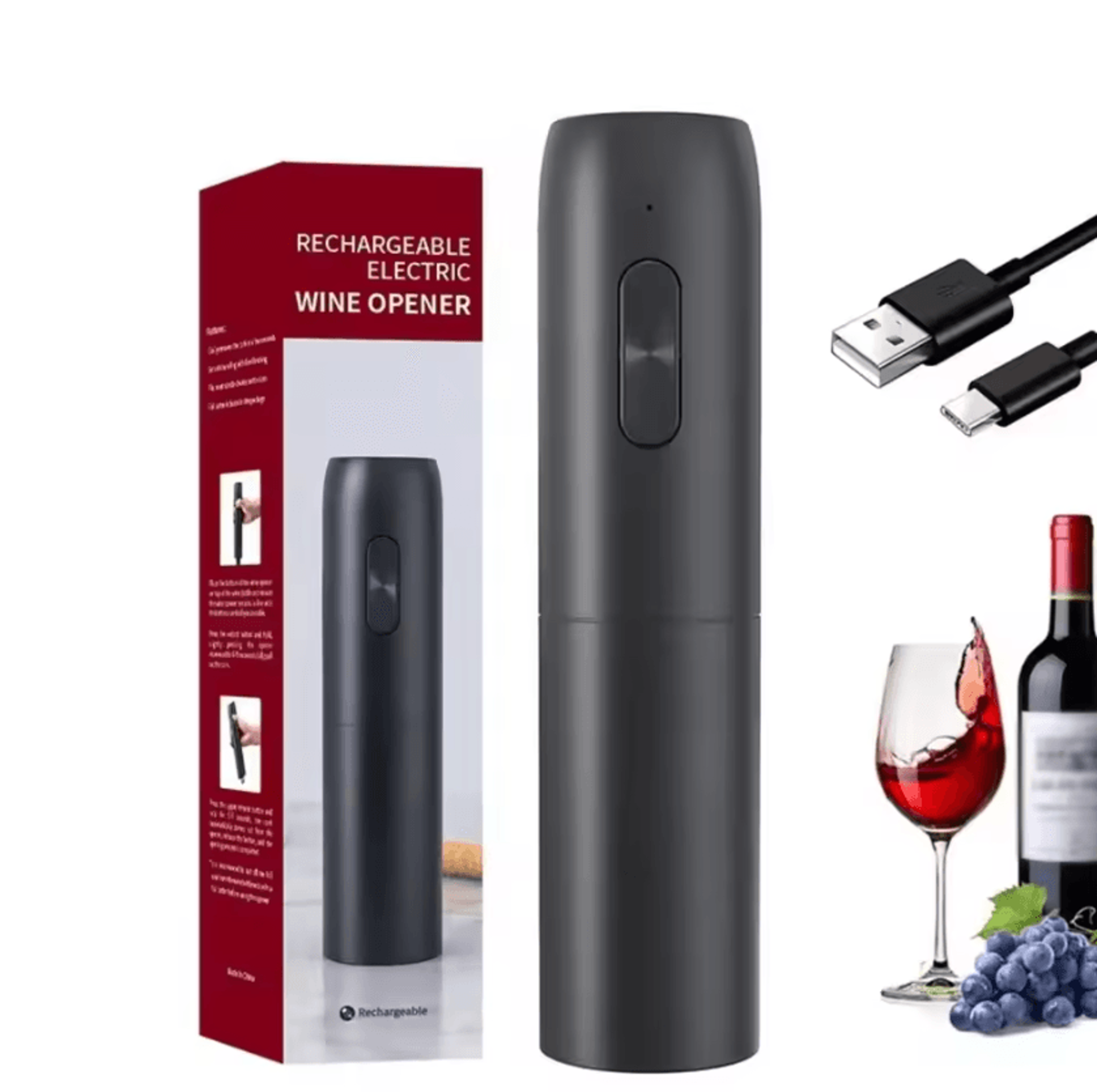 PourPerfect Automatic Electric Wine Opener And Serving Set 4