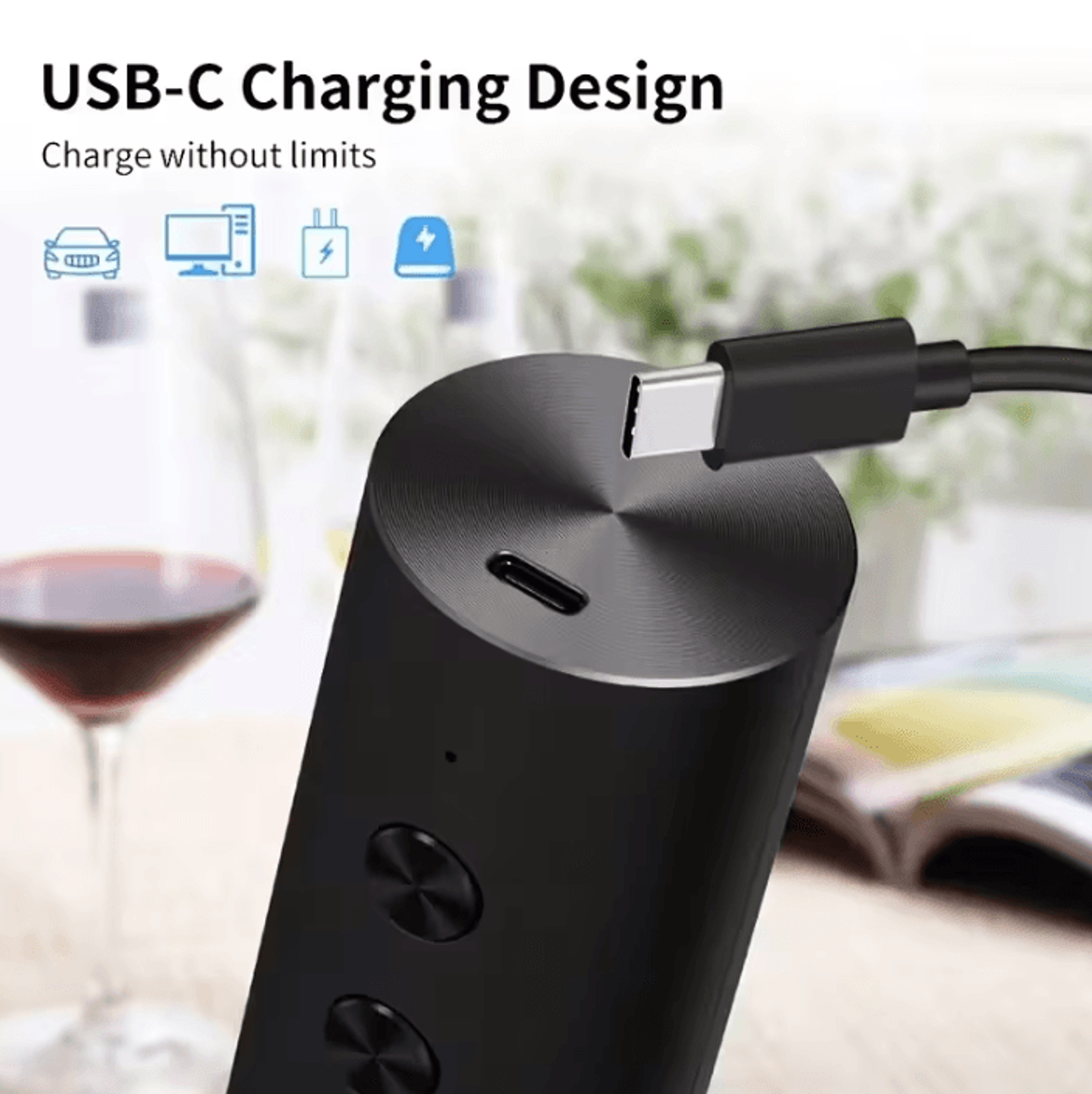 VinoEase Automatic Electric Wine Opener And Serving Gift Set 0