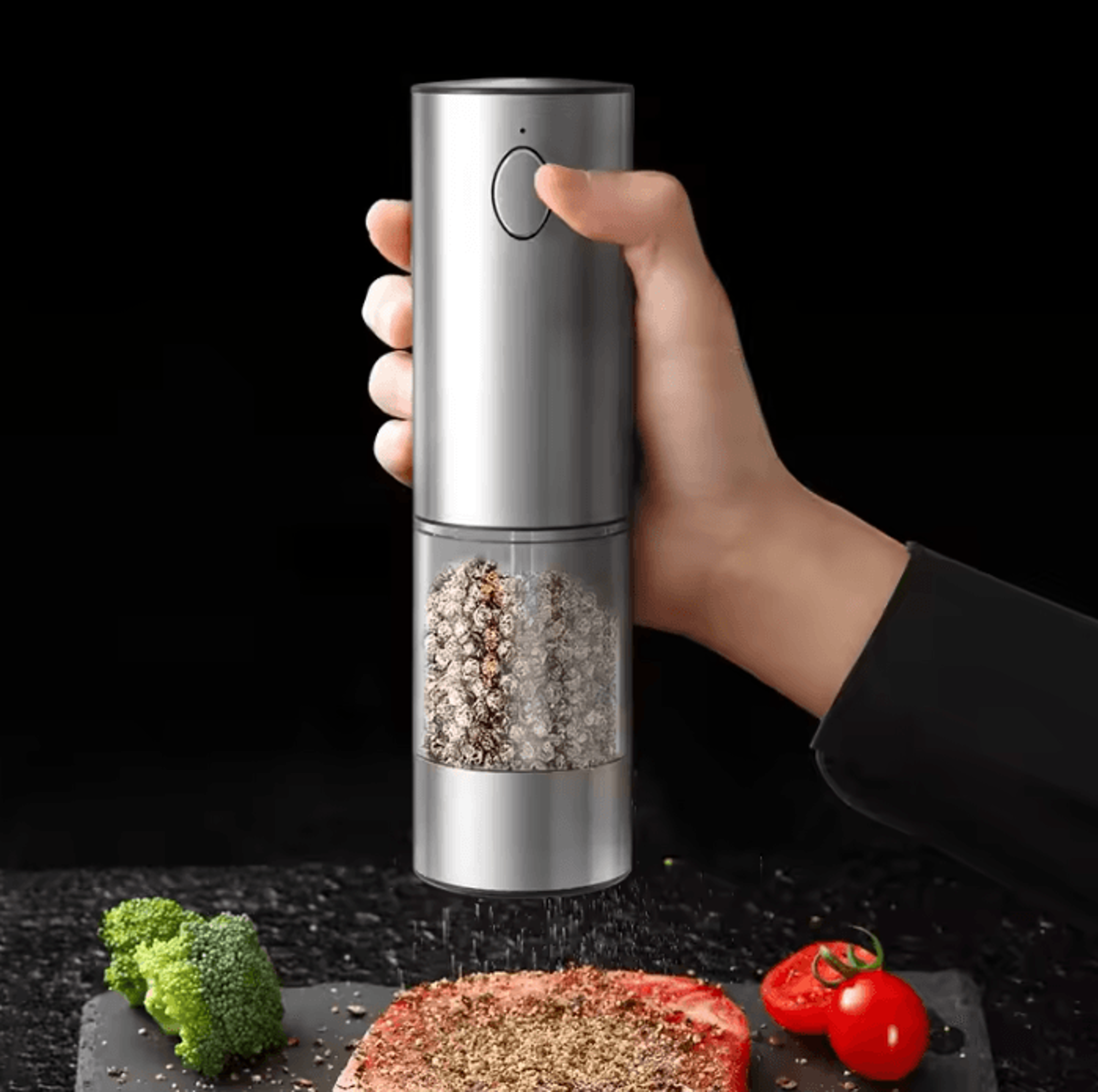 GrindMate USB Rechargeable Automatic Salt And Pepper Mill 0