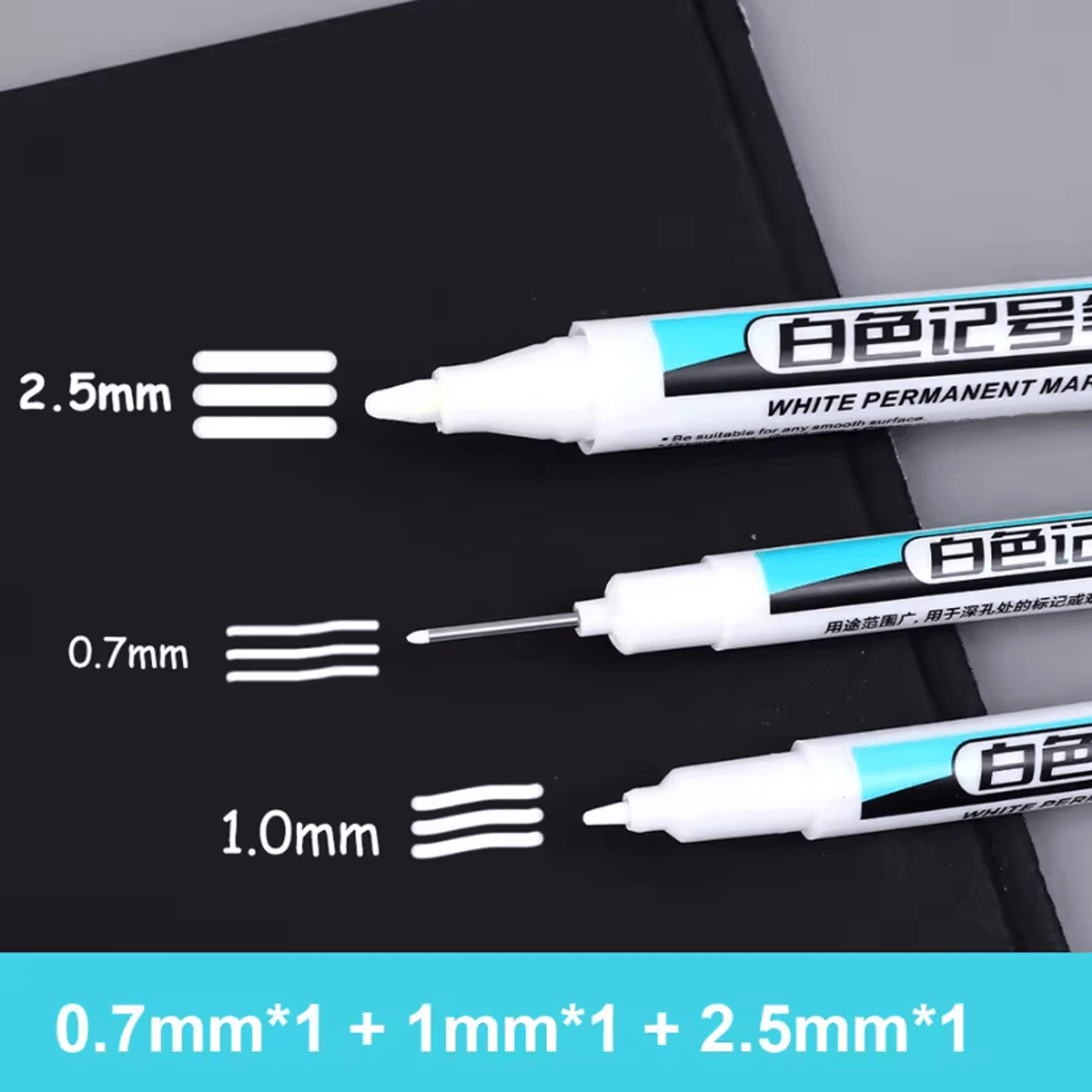 BrightMark Waterproof White Paint Marker Pens For MultiSurface Art 5