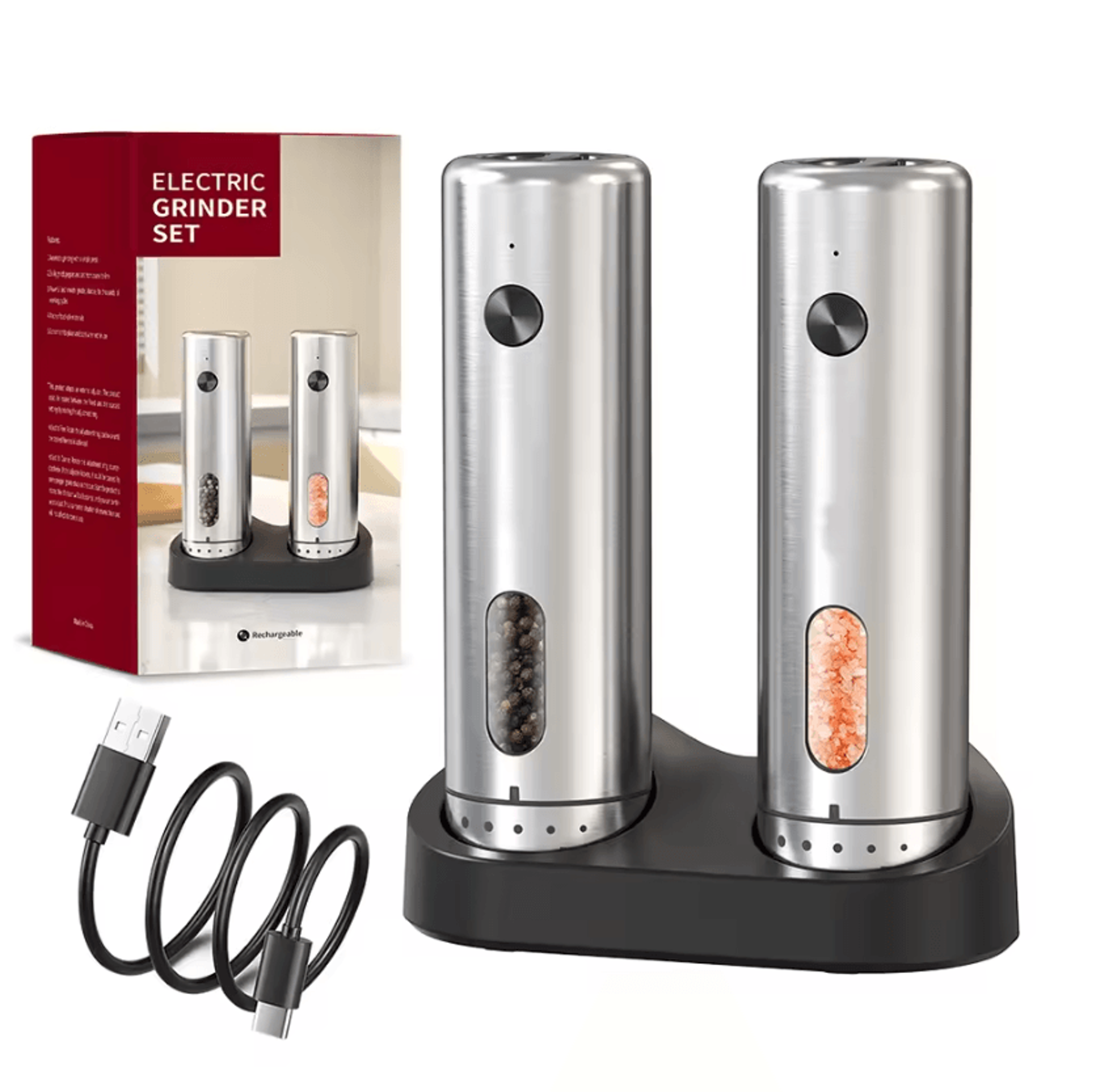 SpiceFlow Rechargeable Automatic Salt And Pepper Grinder 6