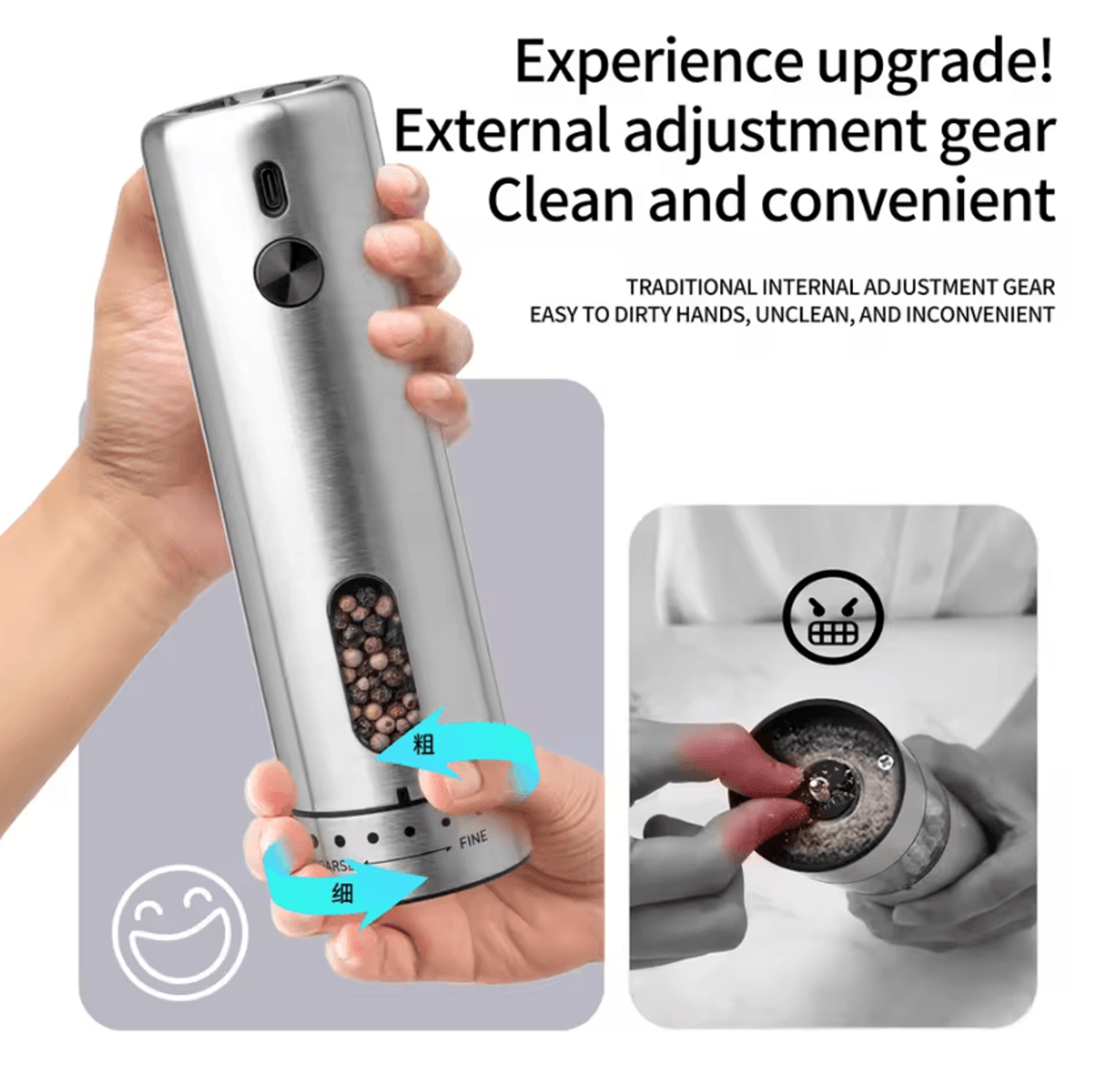 SpiceFlow Rechargeable Automatic Salt And Pepper Grinder 1