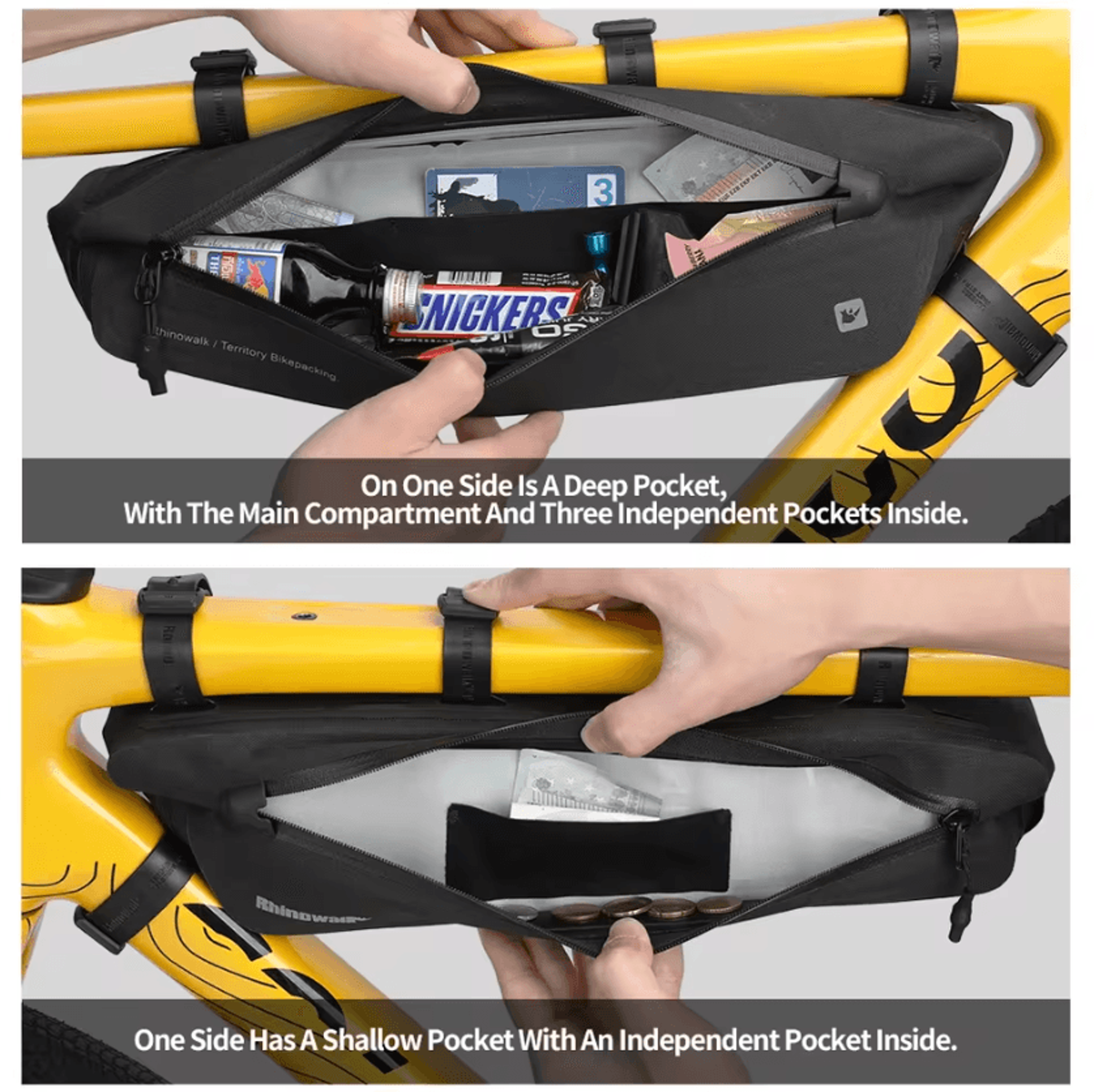 Rhinowalk 13L 19L Waterproof Triangle Bikepacking Frame Bag 4