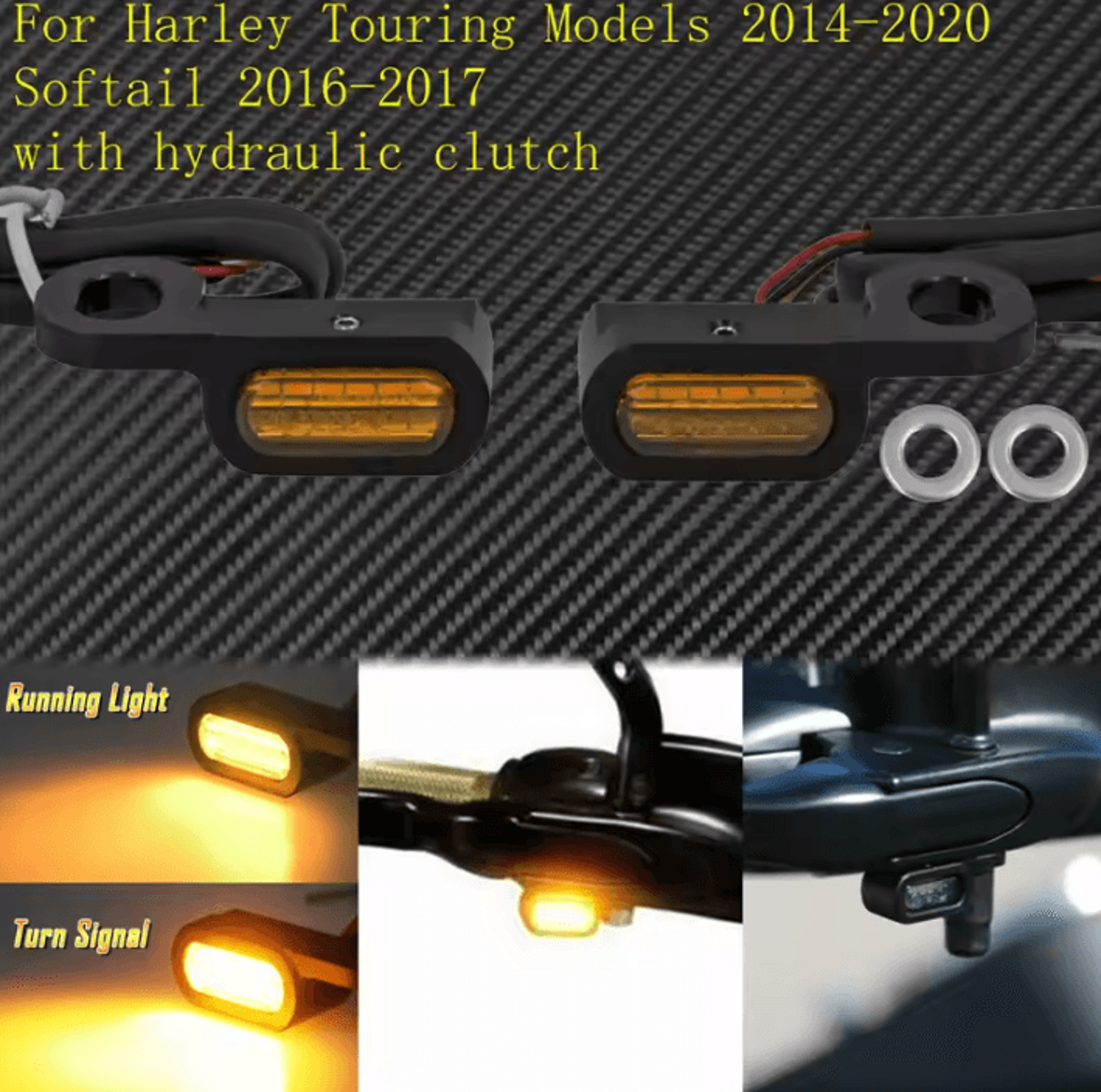 Low Profile E Mark Mini LED Turn Signals For Harley Sportster XL 883 1200 4