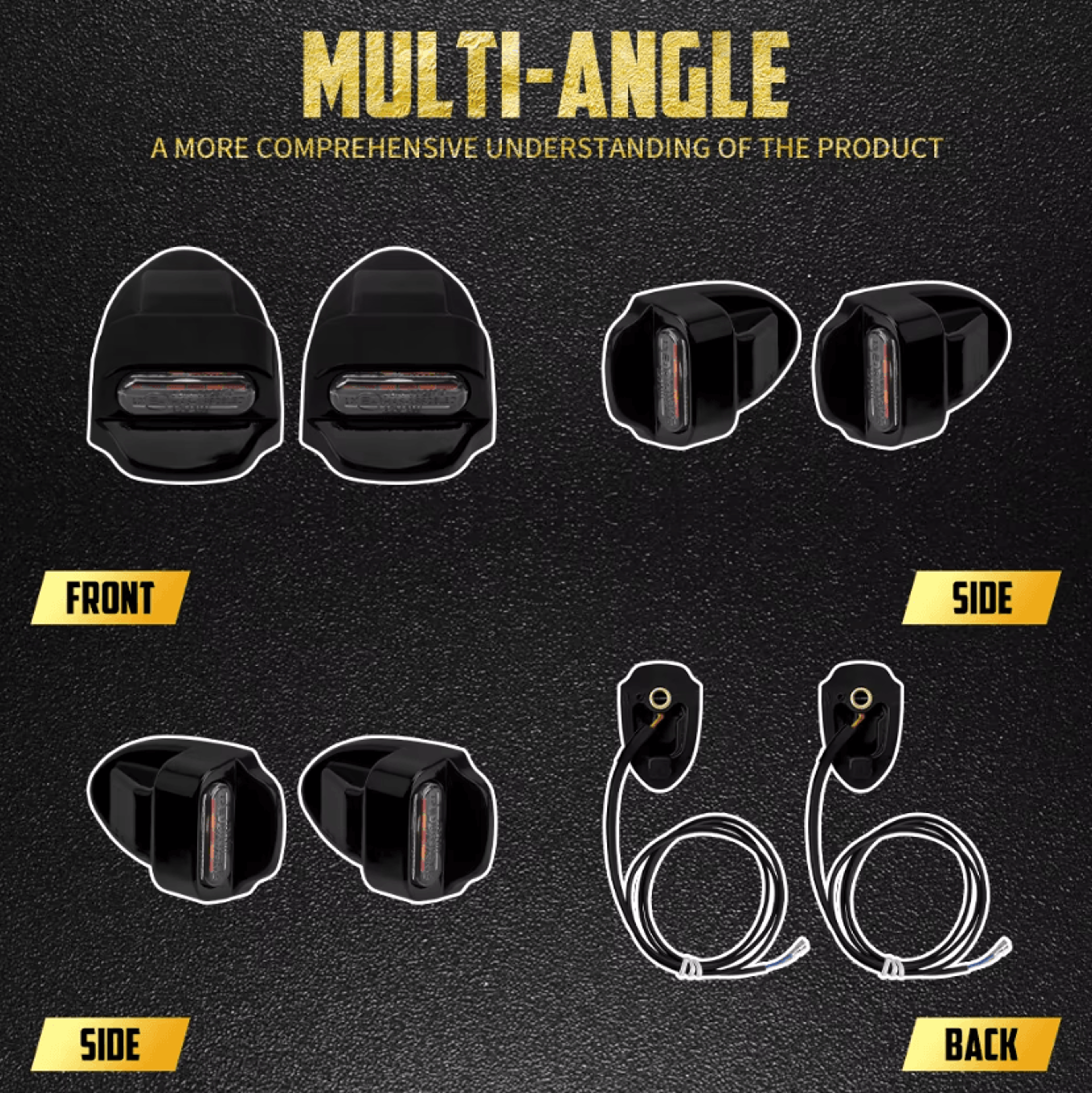3 In 1 E Mark Rear LED Lights For Harley Dyna And Softail 1