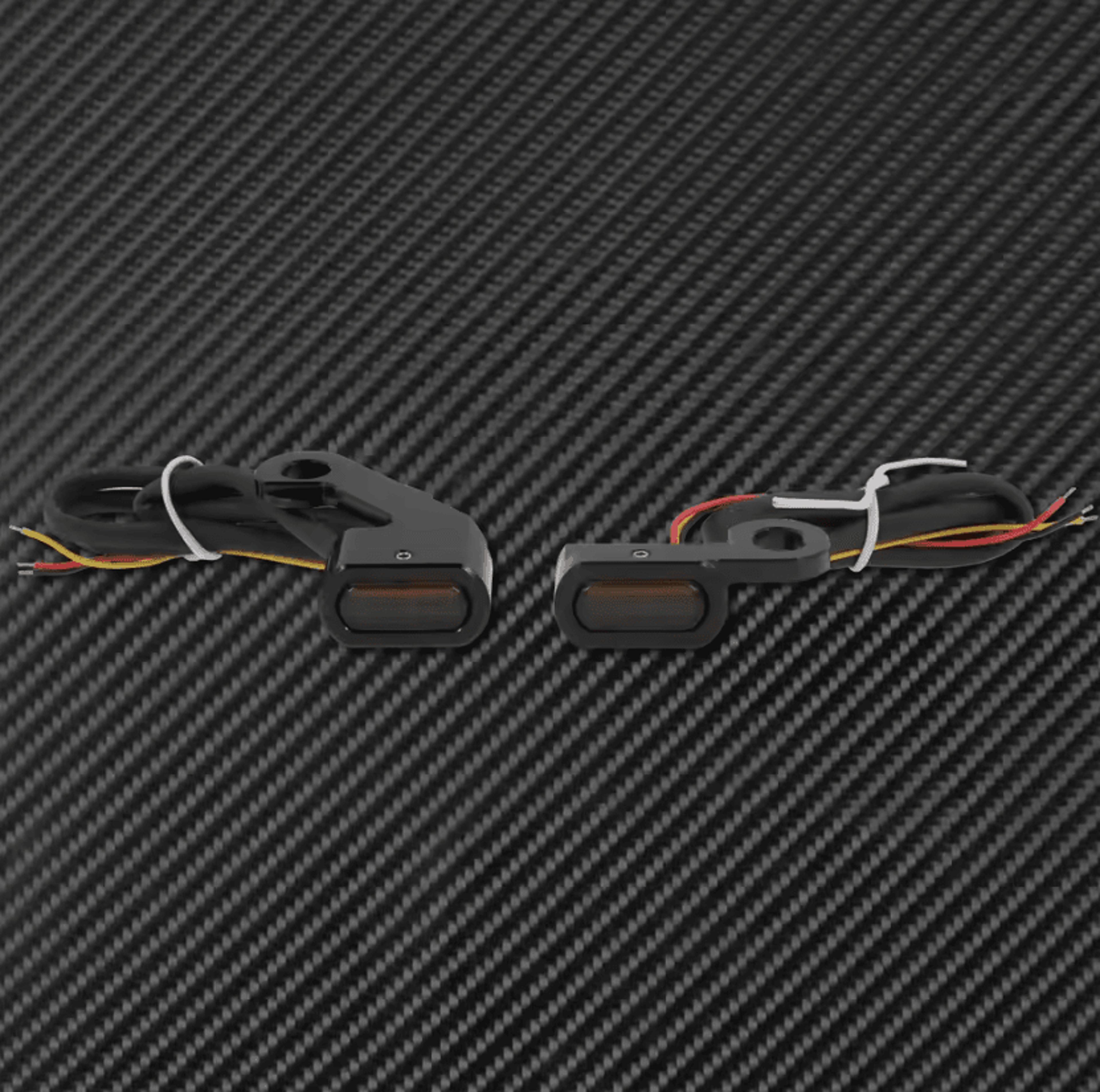 Smoke Lens Mini E Mark LED Turn Signals For Harley Touring Softail 3