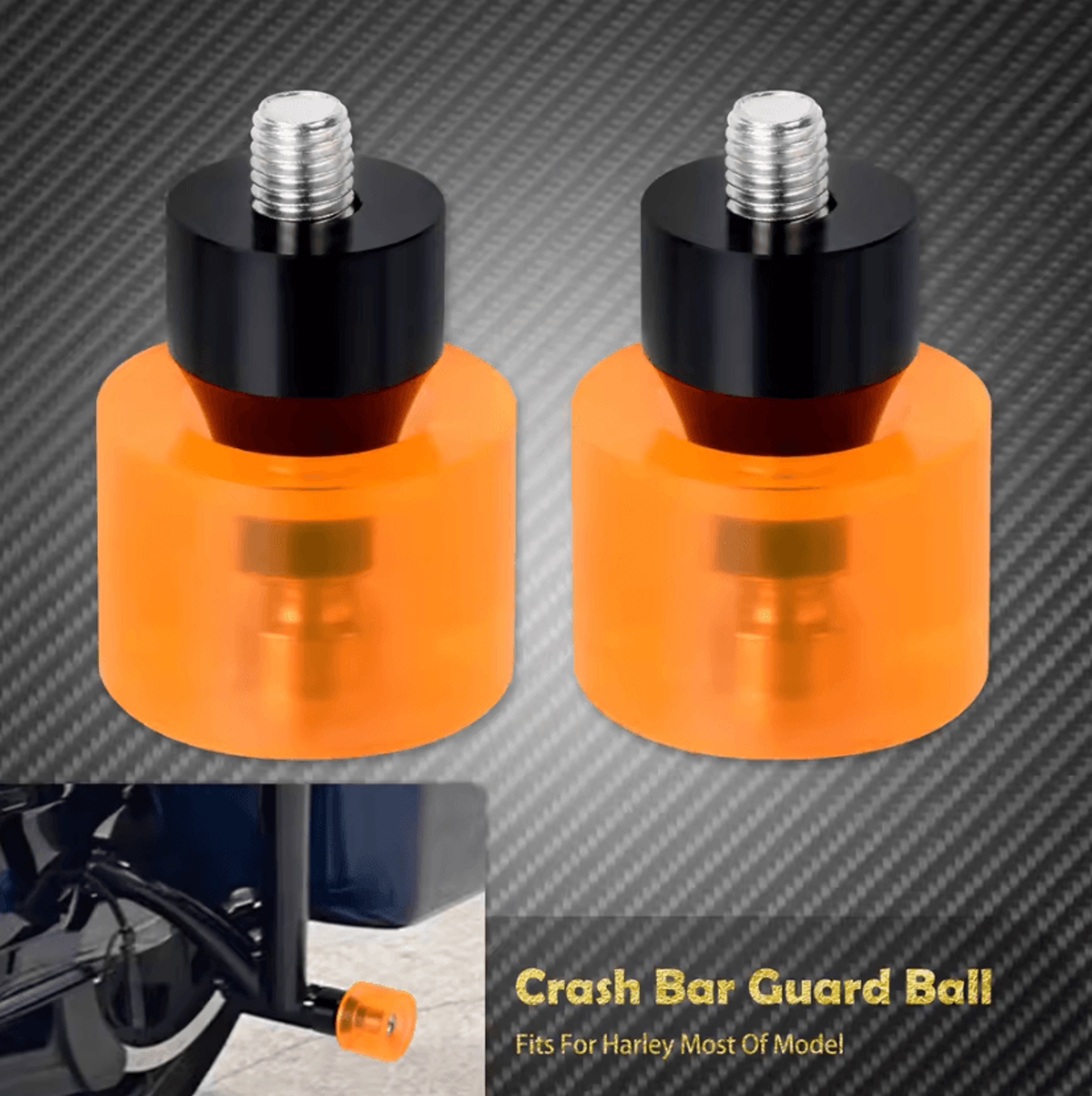 M12 Crash Bar Protector Balls For Harley Touring Softail Dyna Sportster 11
