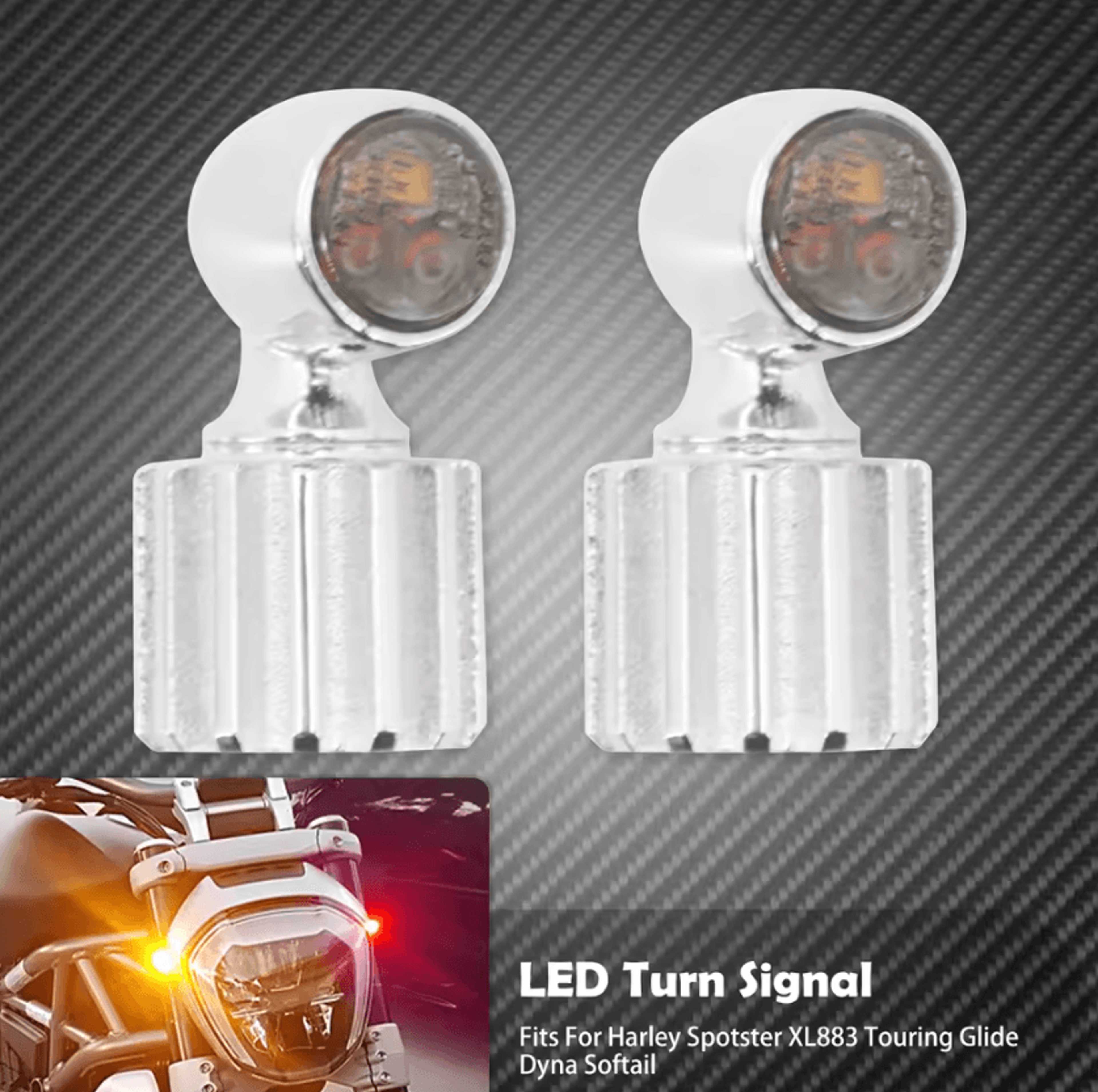 Ultra Compact 3 In 1 LED Turn Signals For Harley And Custom Motorcycles 6