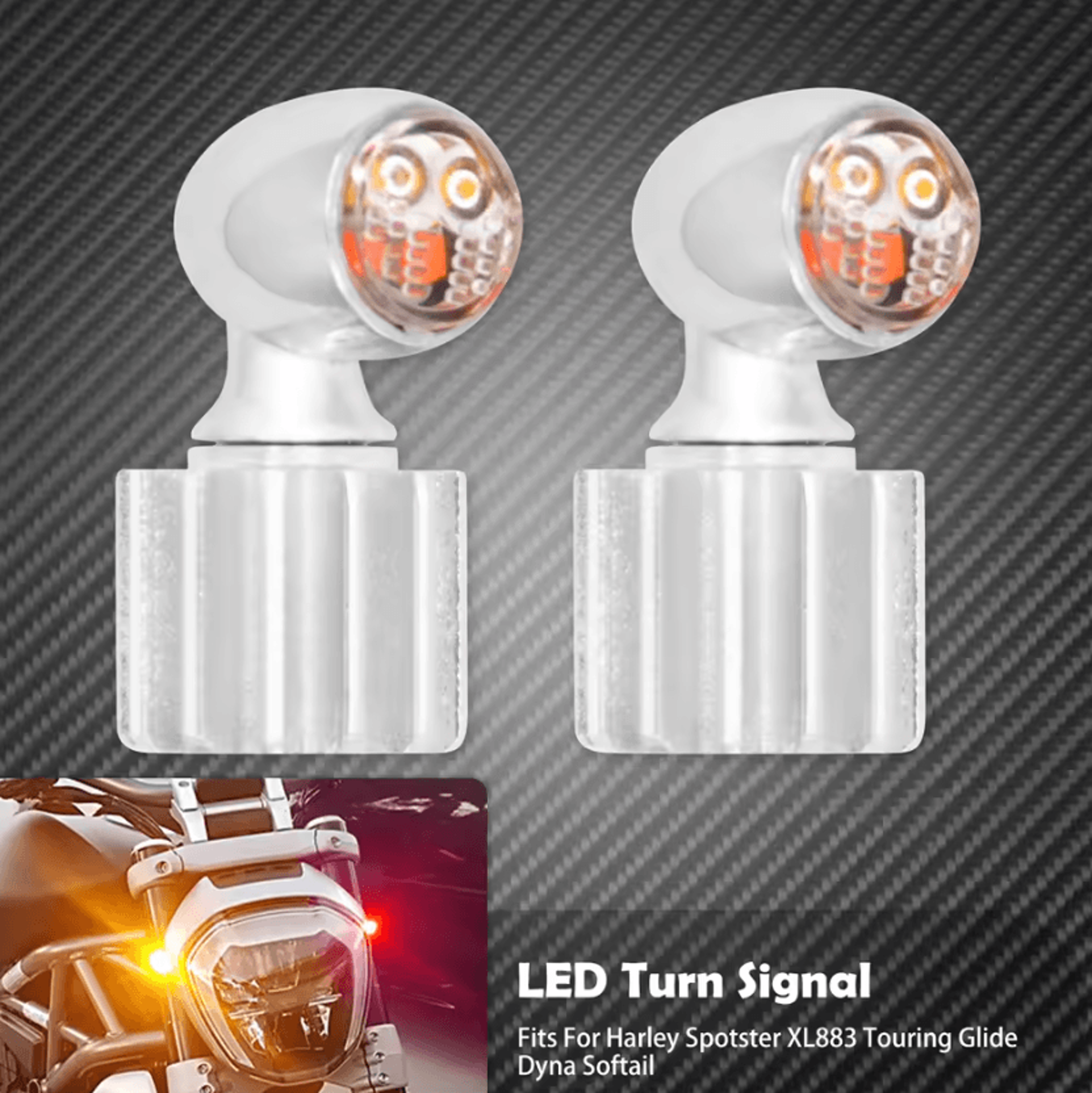 Ultra Compact 3 In 1 LED Turn Signals For Harley And Custom Motorcycles 7