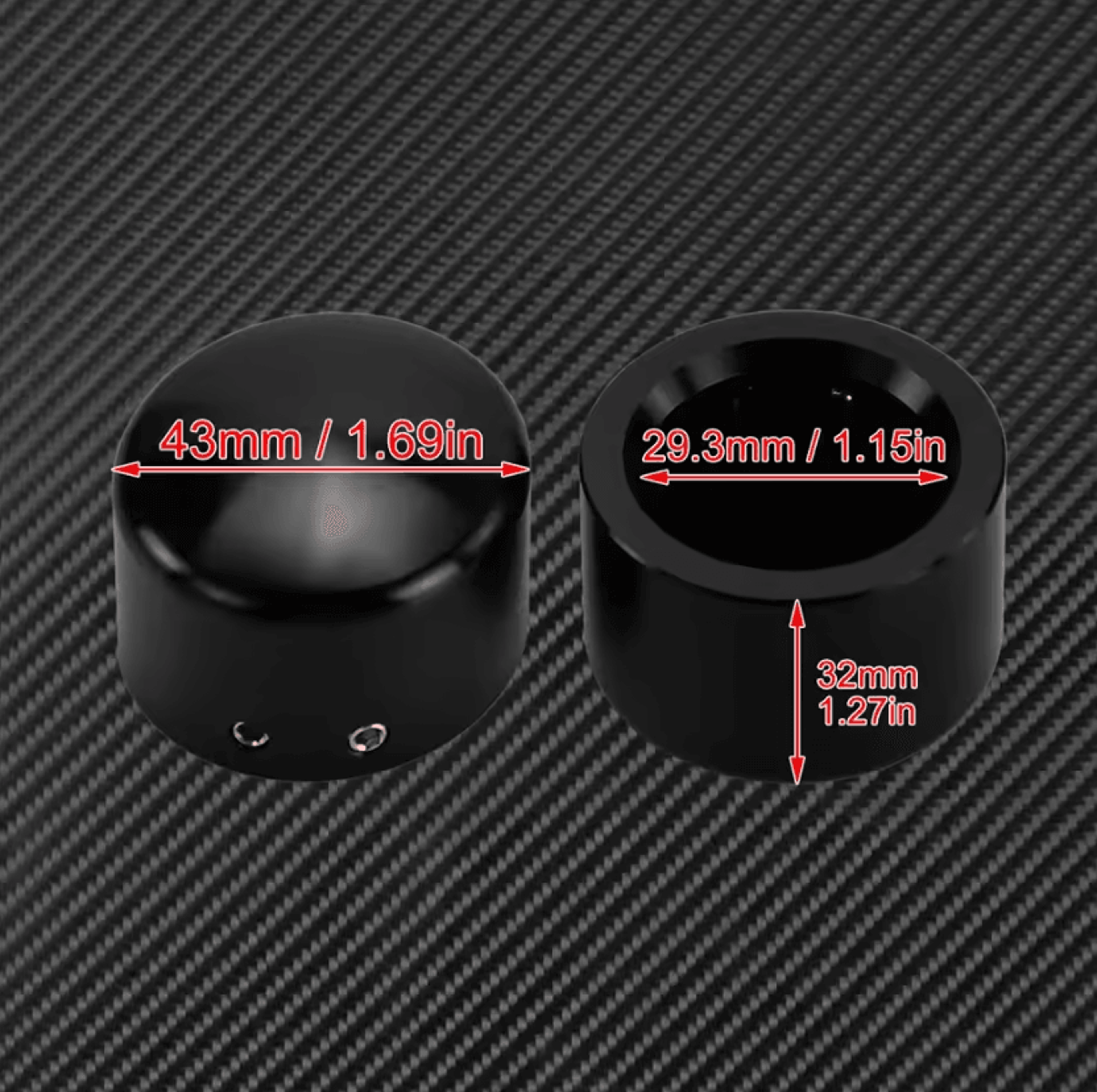 Precision CNC Front Axle Caps For Harley Touring Dyna Softail Sportster 3