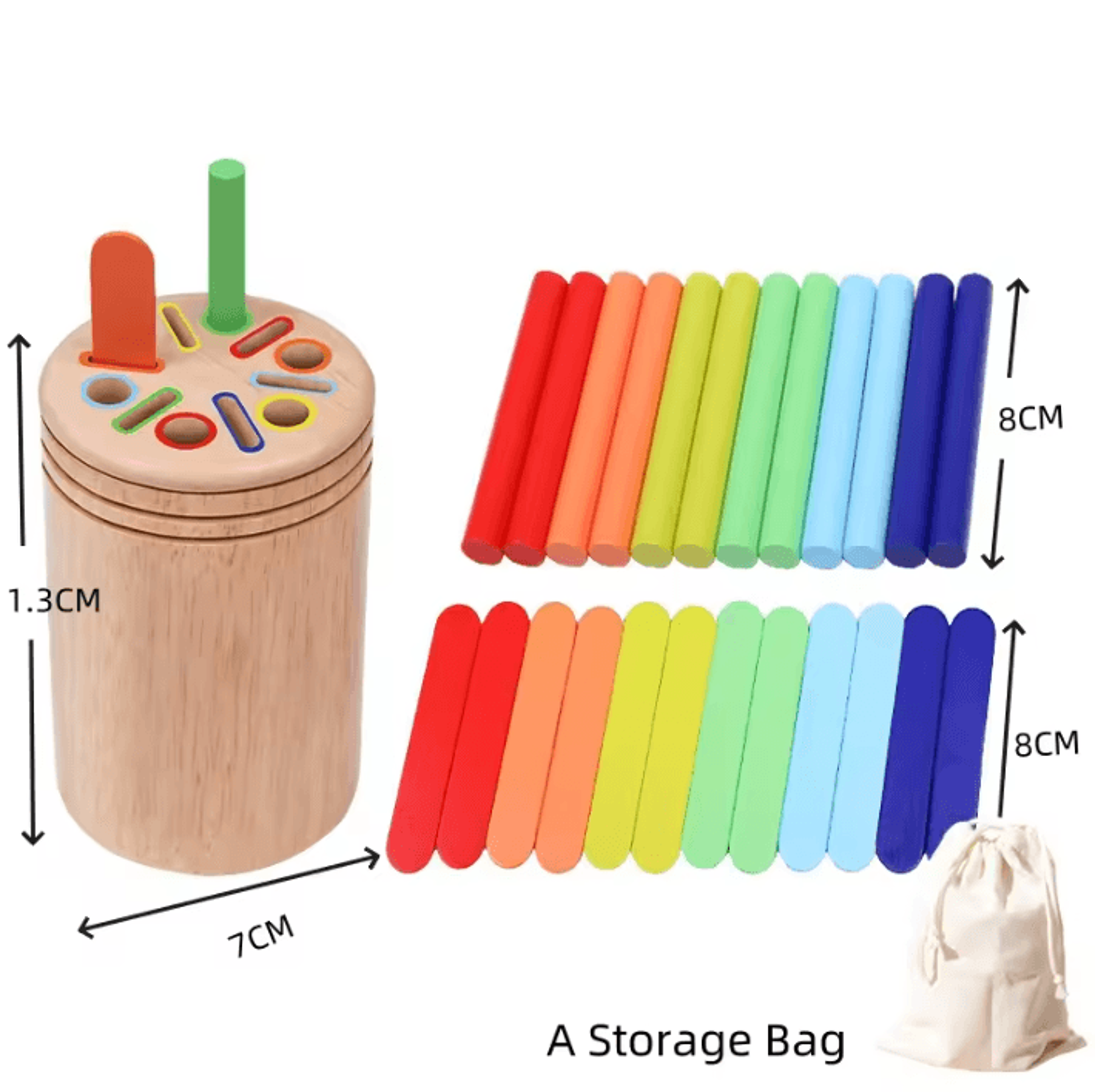 Montessori Wooden Color And Shape Sorting Box For Toddlers 6