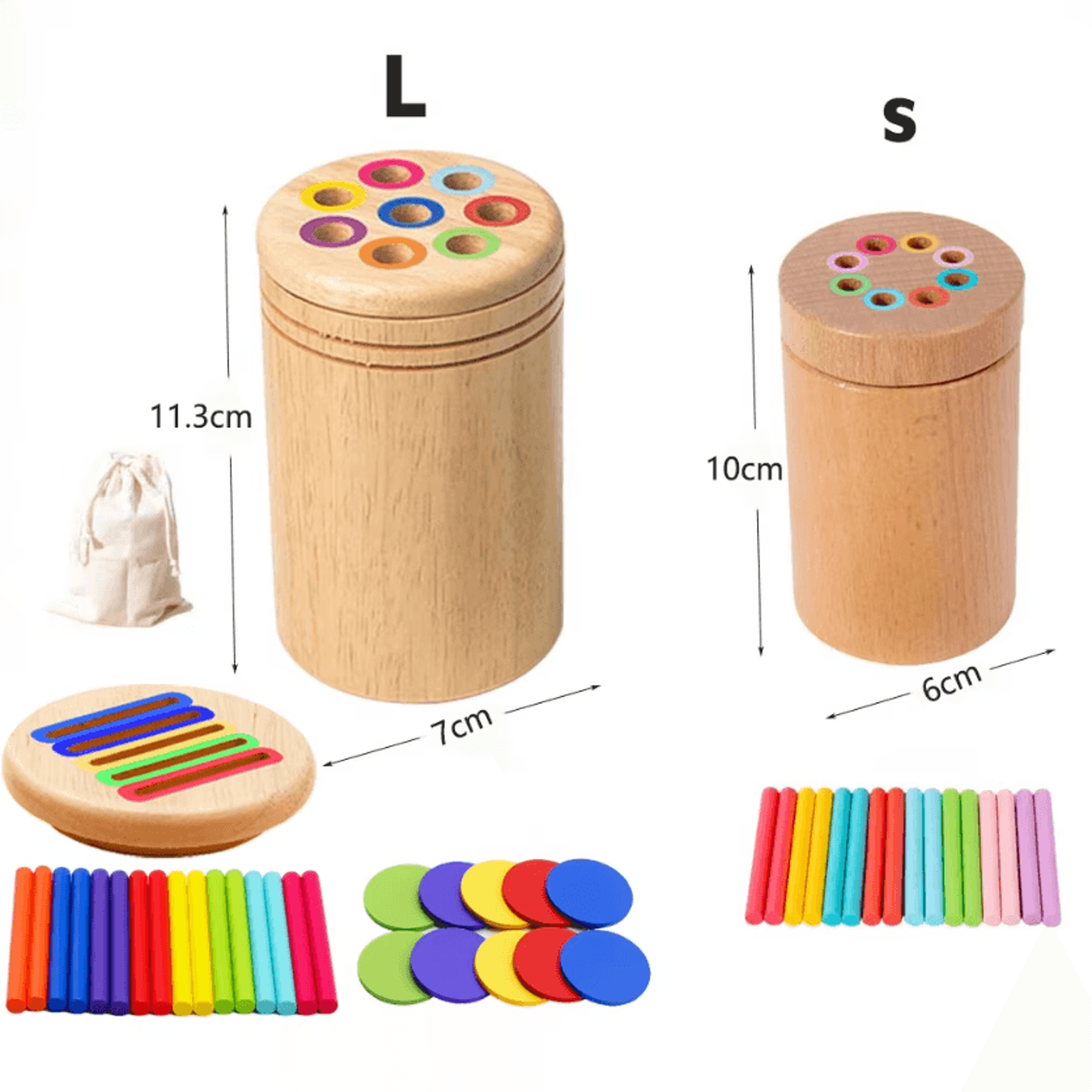 Montessori Wooden Color And Shape Sorting Box For Toddlers 1