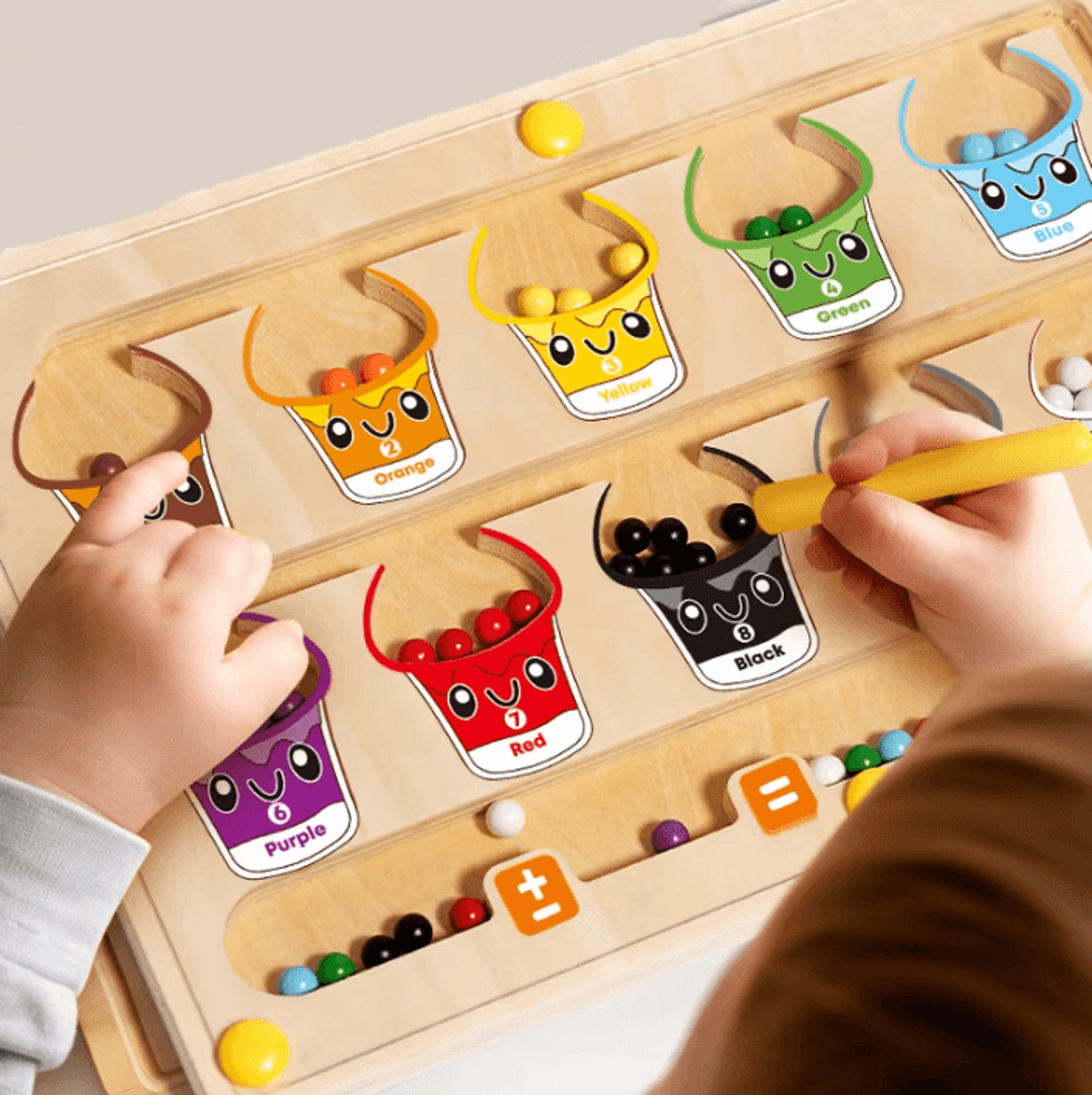 2 in 1 magnetic sorting maze and creative drawing board for toddlers