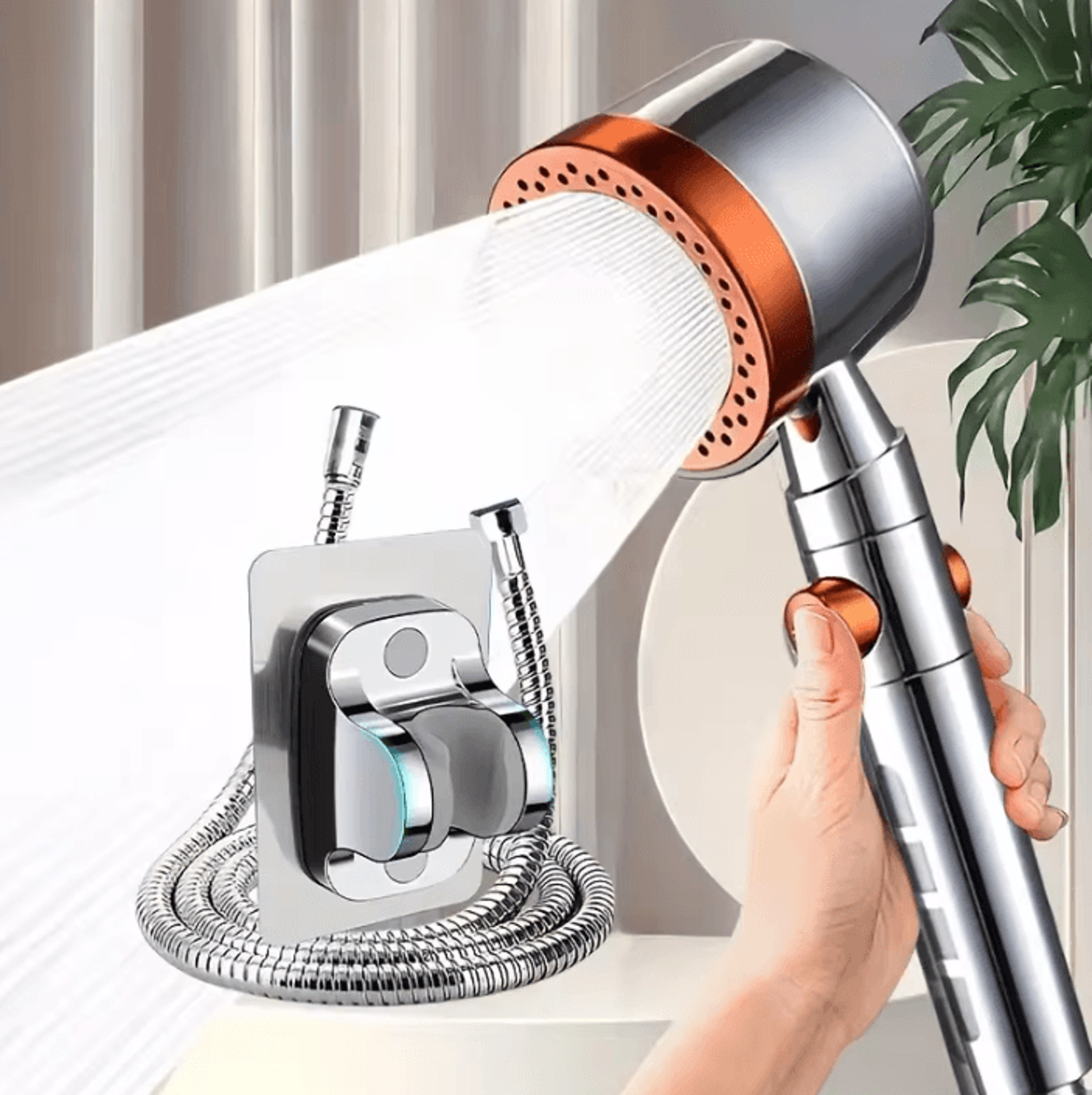 AquaFlow 5Mode High Pressure Filter Handheld Shower Head 9