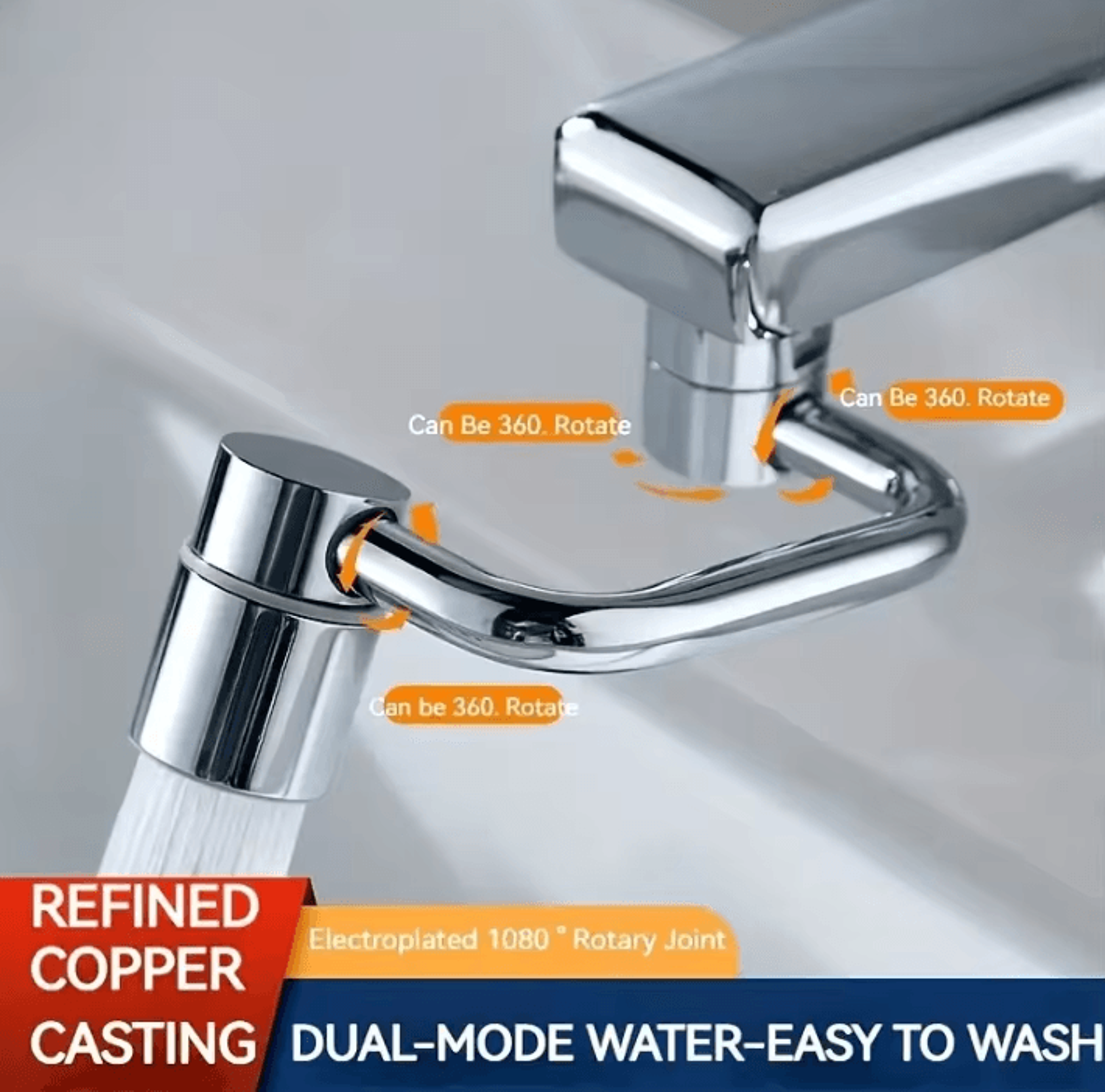 flexreach 1080° stainless steel swivel faucet extender