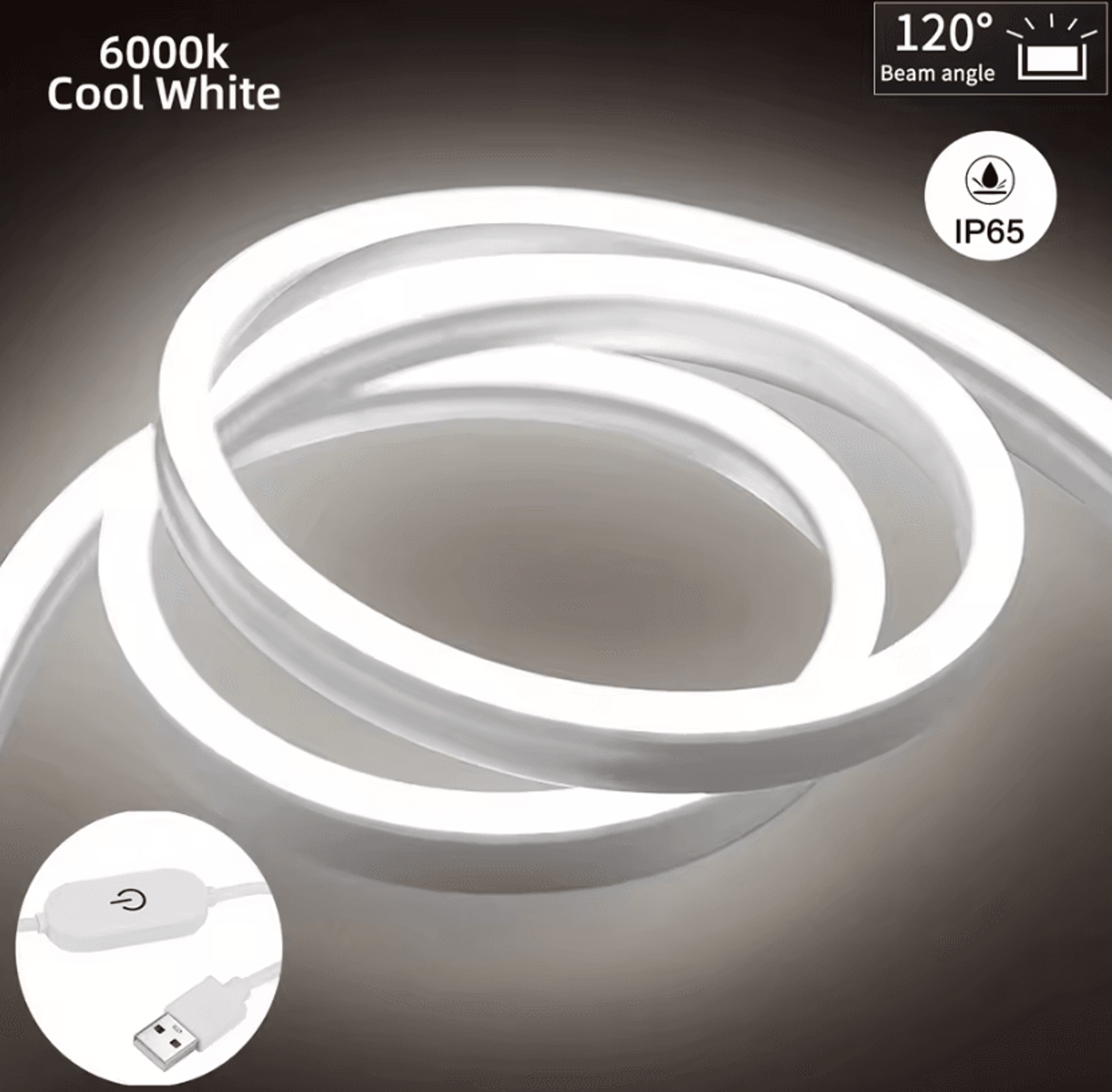 NeonFlex USB Dimmable Touch Control LED Strip Light 7