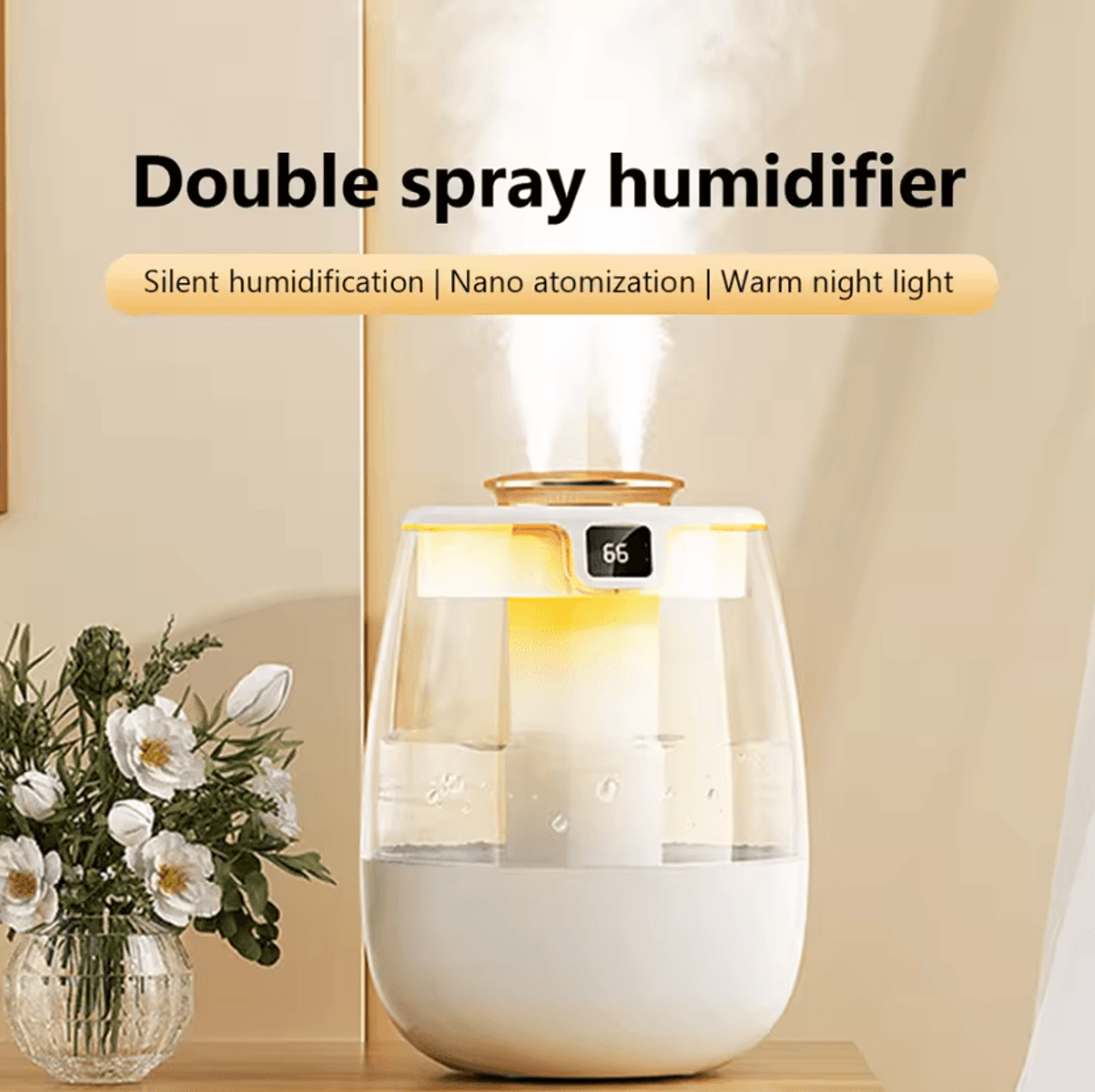 mistaura 1.3l dual spray cool mist humidifier and aroma diffuser