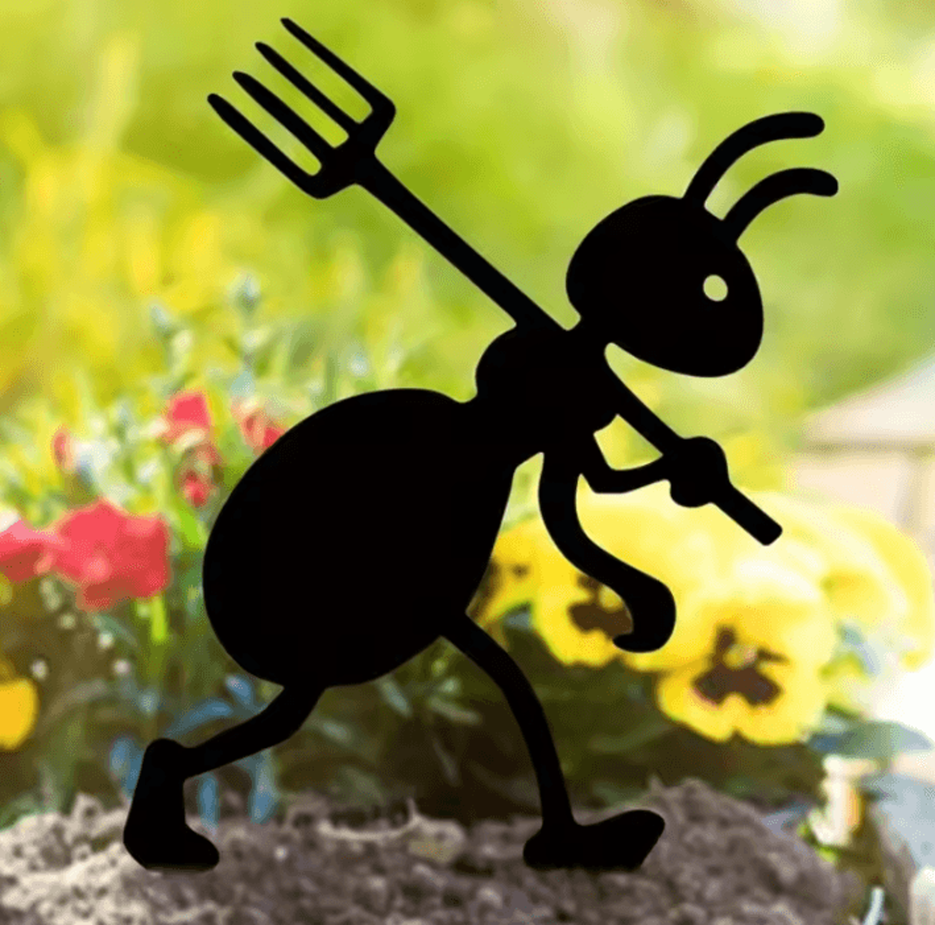 helloyoung metal ant garden stakes for playful outdoor decor