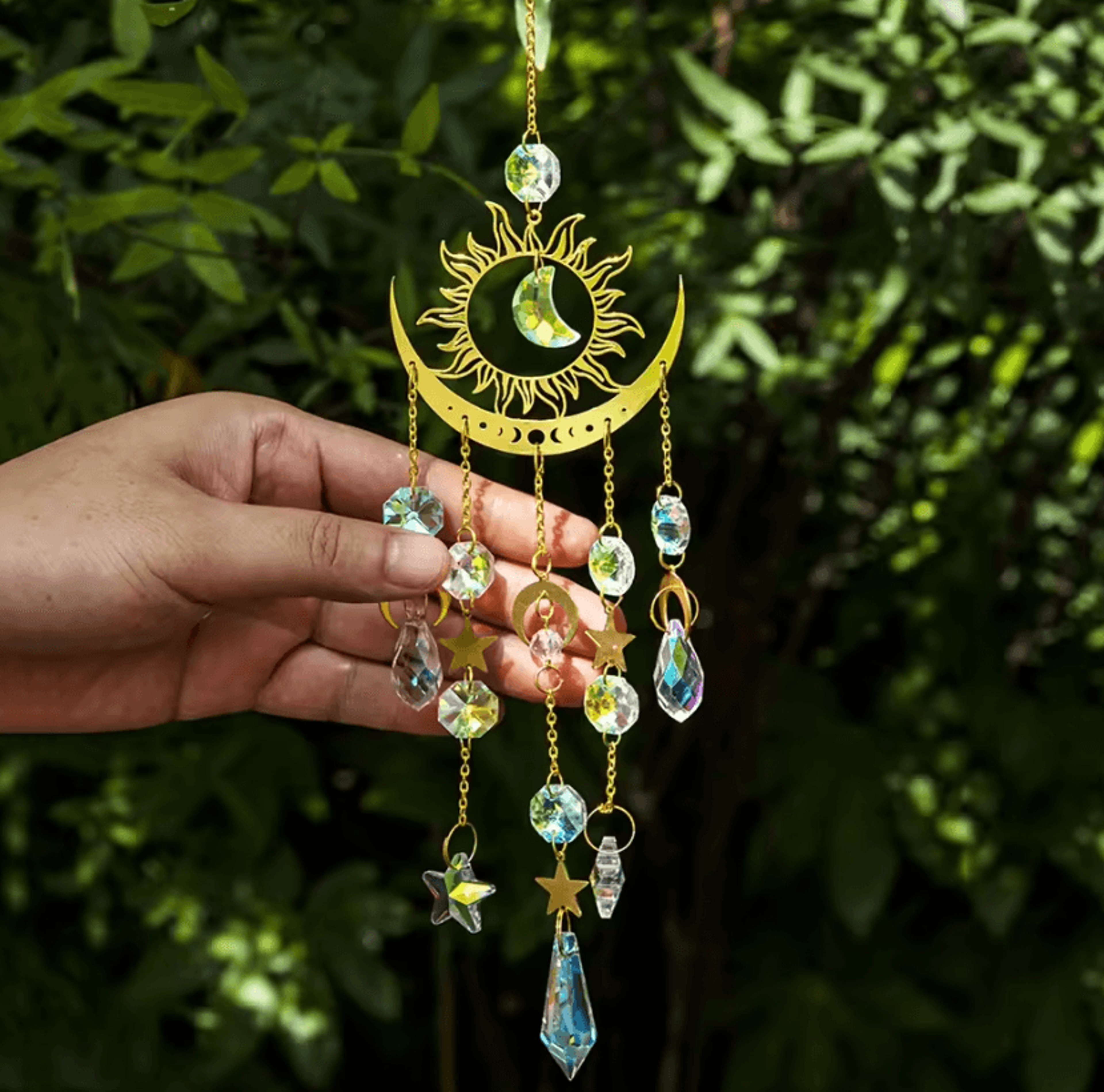 Celestial Star Moon Crystal Wind Chime Sun Catcher 4