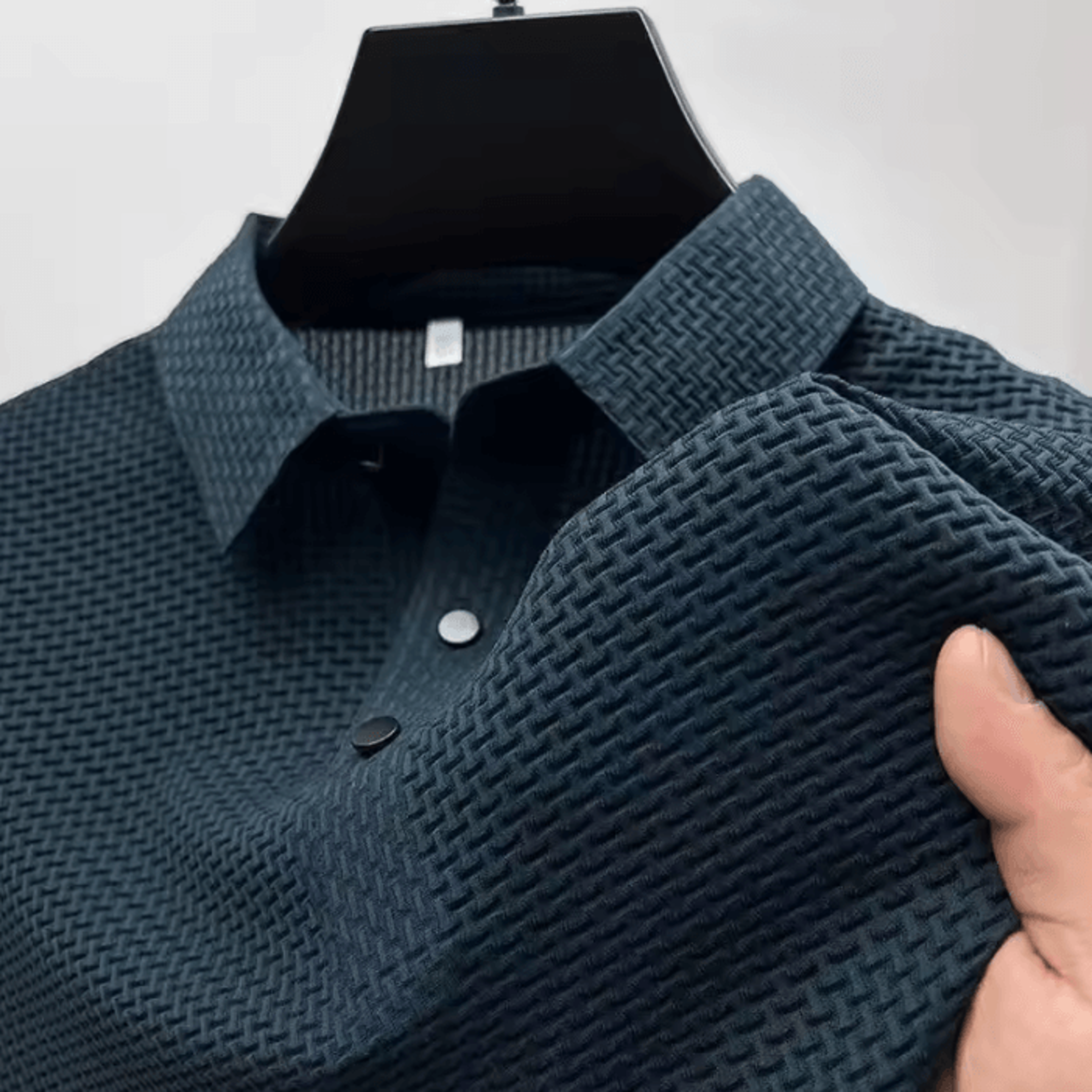 urbanease men's breathable business casual polo shirt