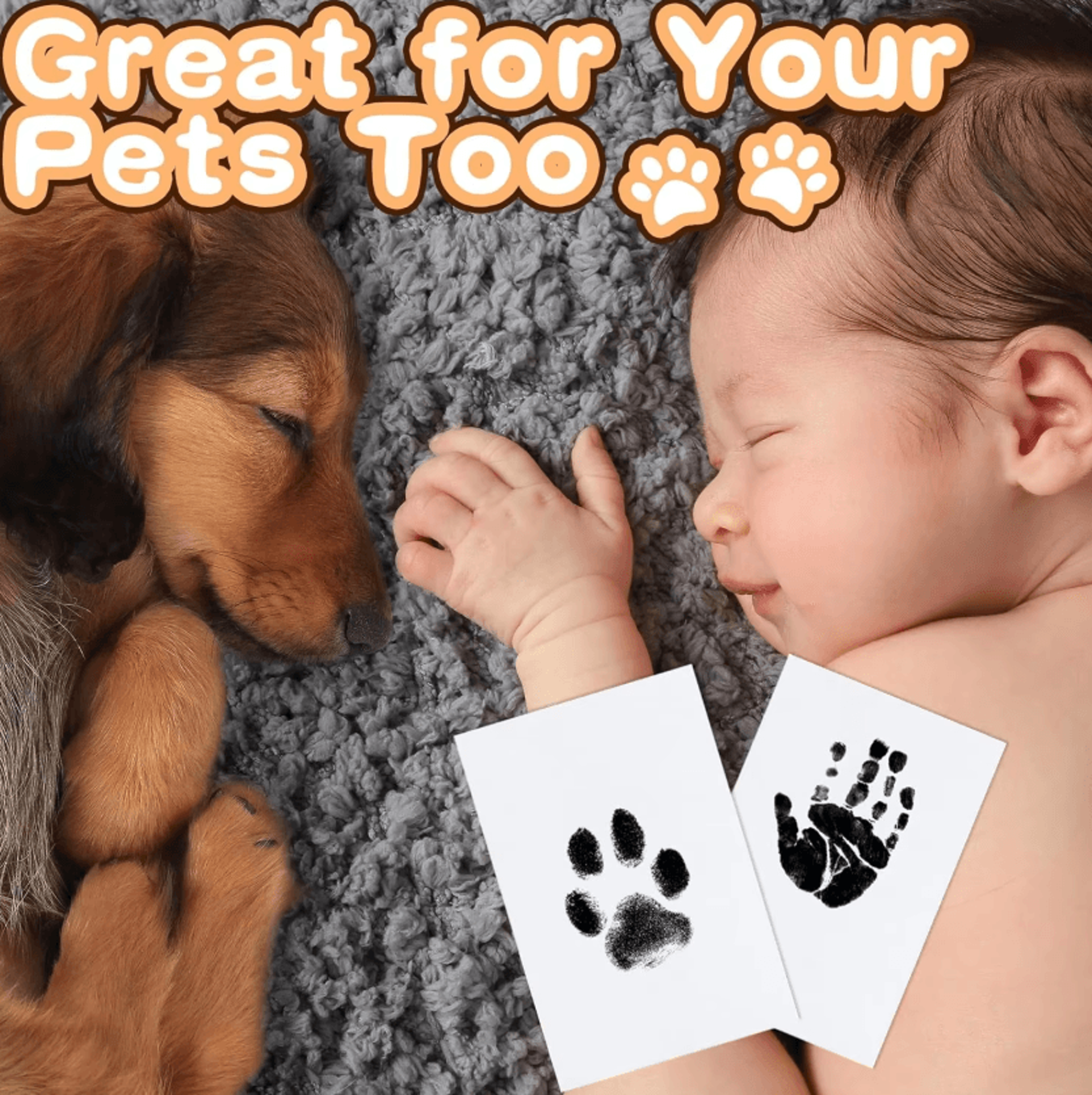 PawMemory Clean Touch Inkless Pet Paw Print Keepsake Kit 4