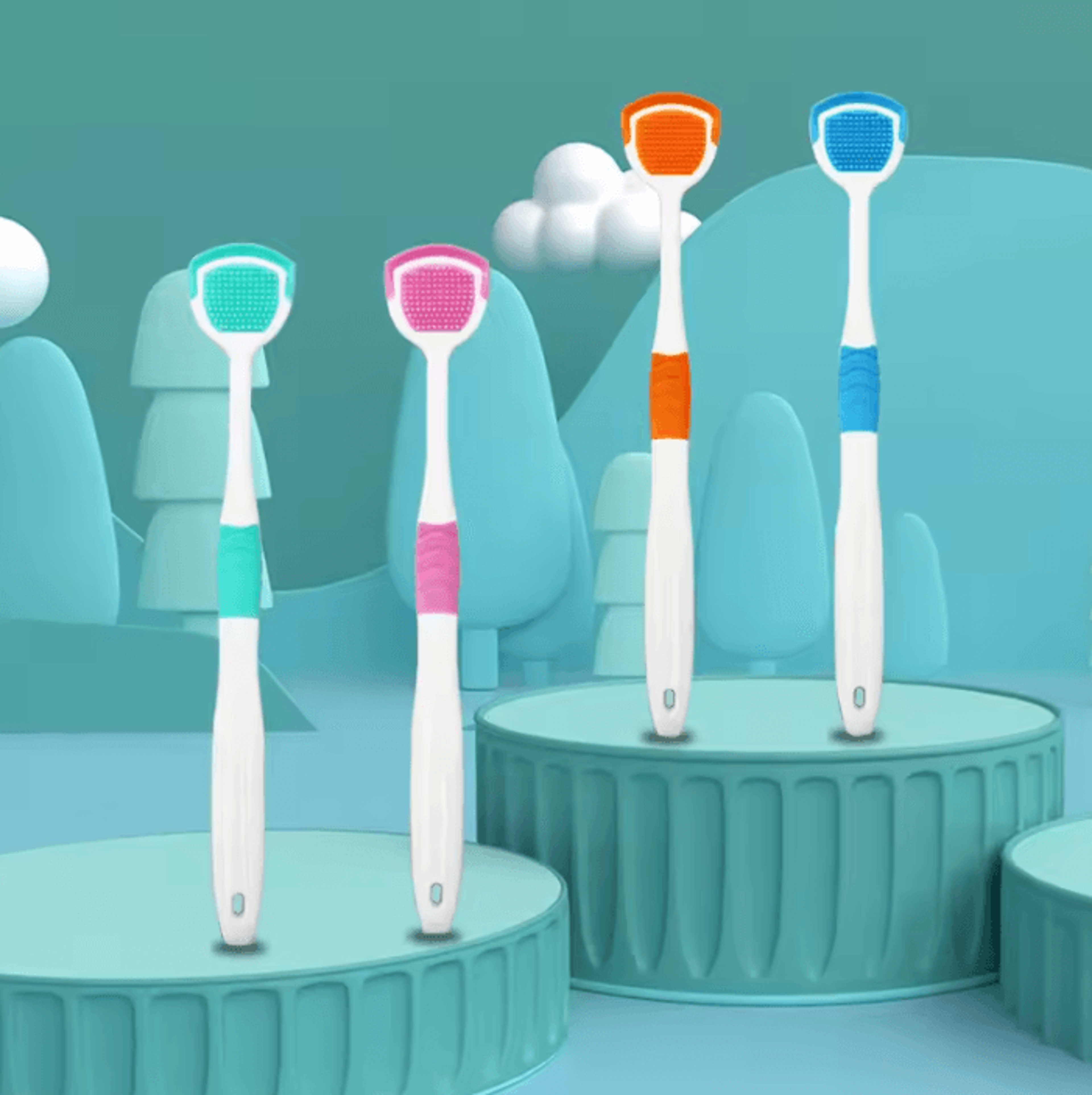 FreshGlide Reusable Silicone Tongue Cleaner 4