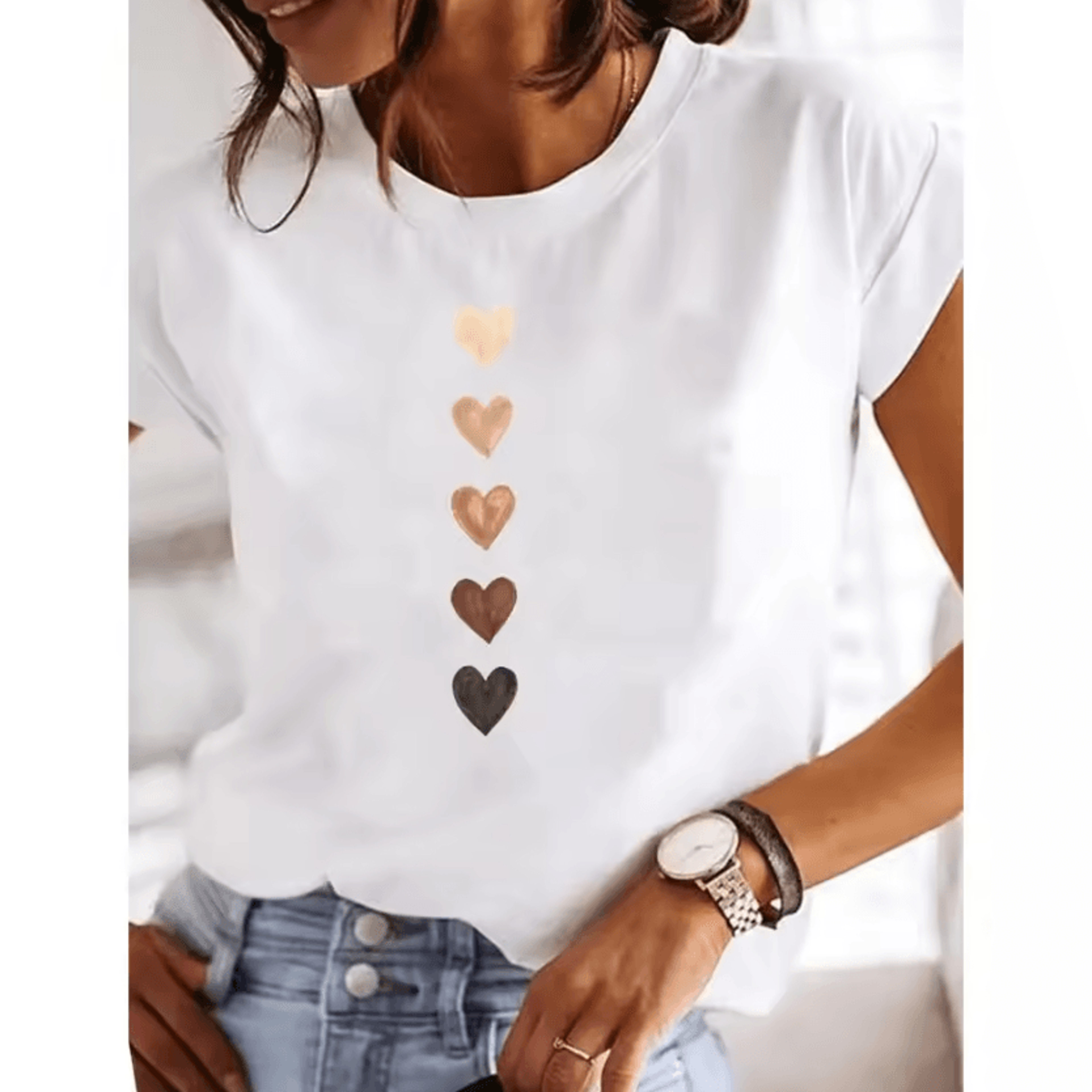 HeartVibe Womens Y2K Love Graphic TShirt 1