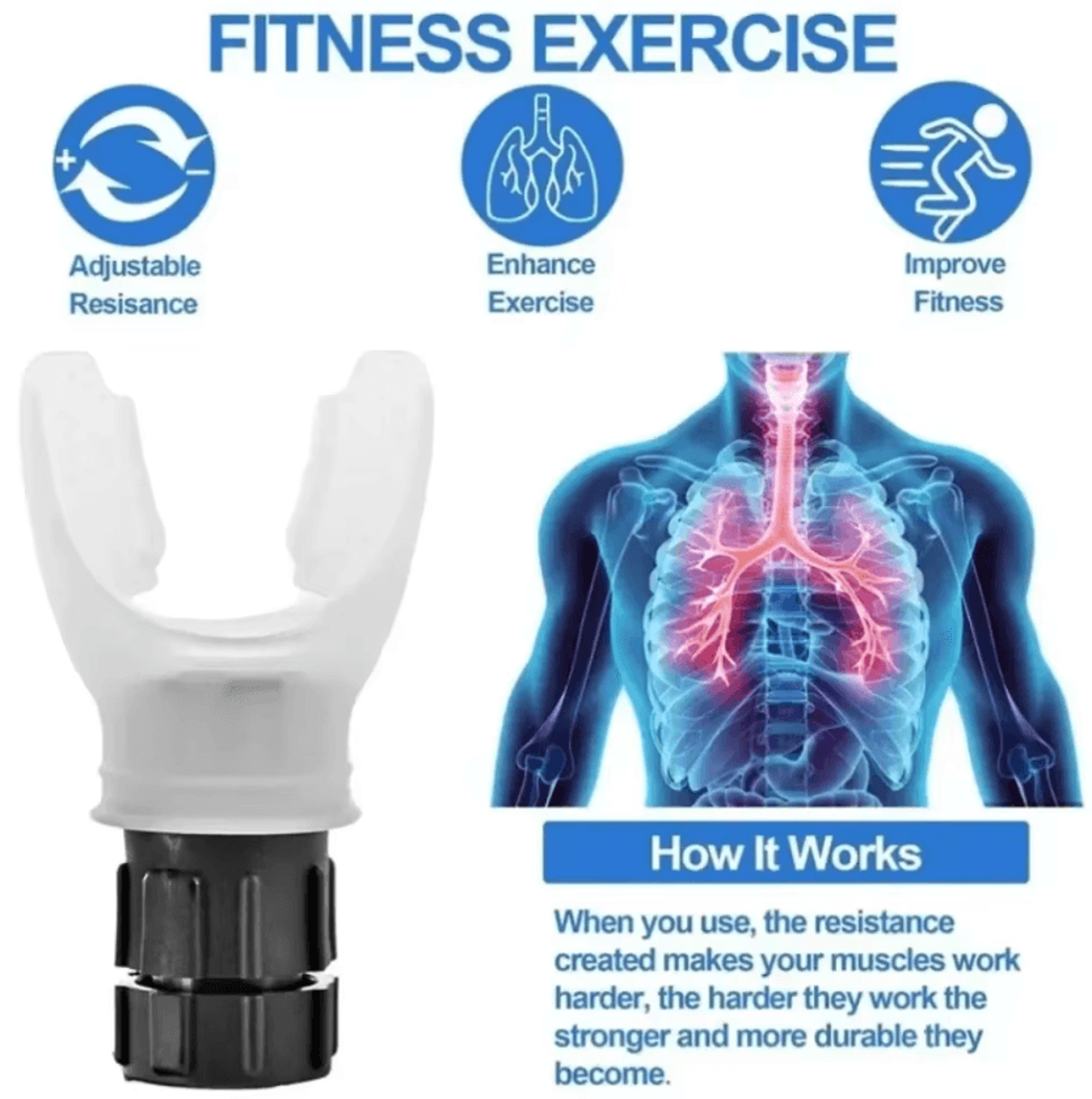 BreathCore Adjustable Respiratory Muscle Training Device 3