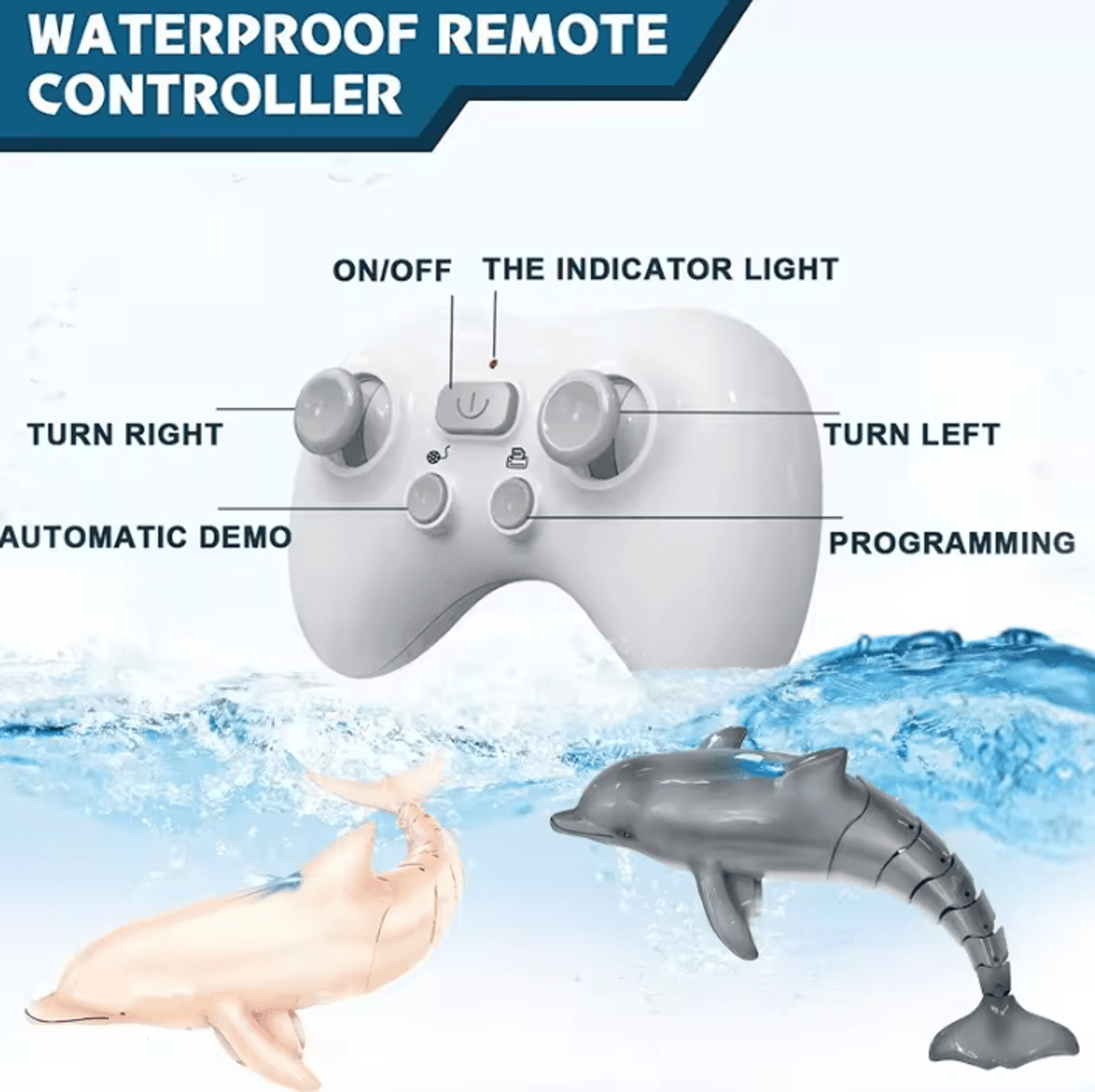 AquaDash 24G Remote Control Dolphin Water Toy 4