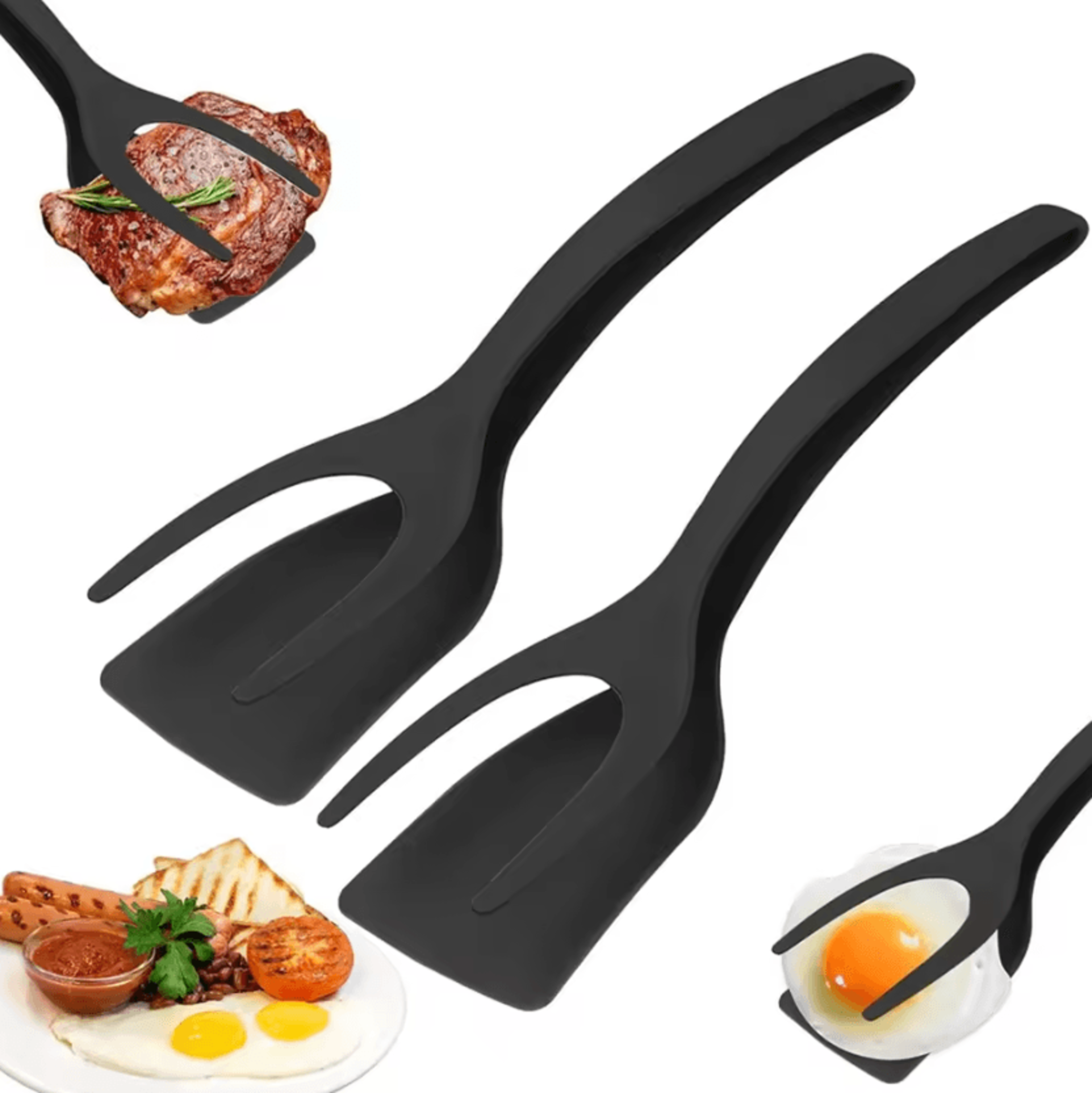 flipgrip 2-in-1 spatula tongs for easy cooking
