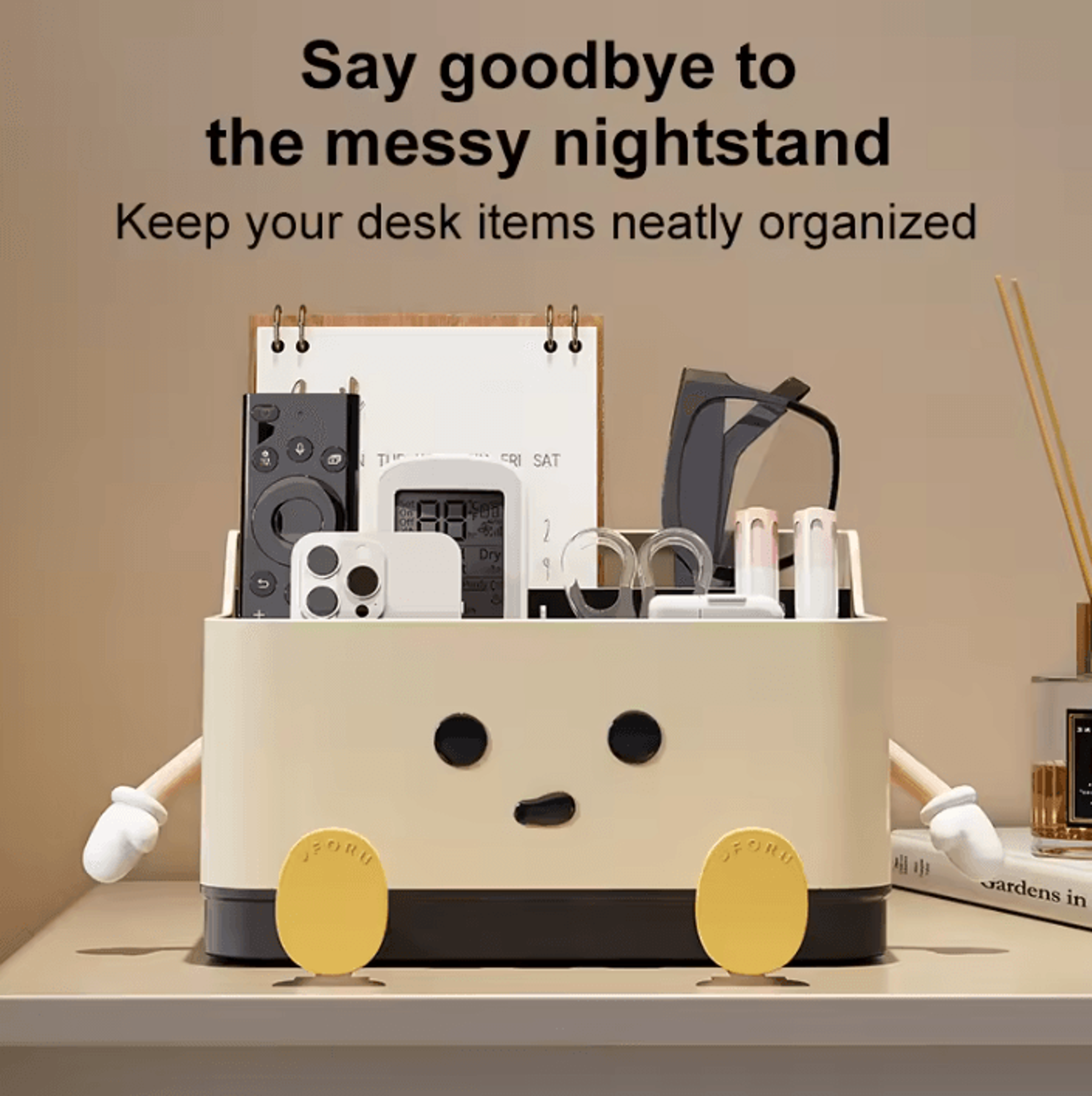 UFORU MultiCompartment Desktop Organizer For Remotes And Office Essentials 3