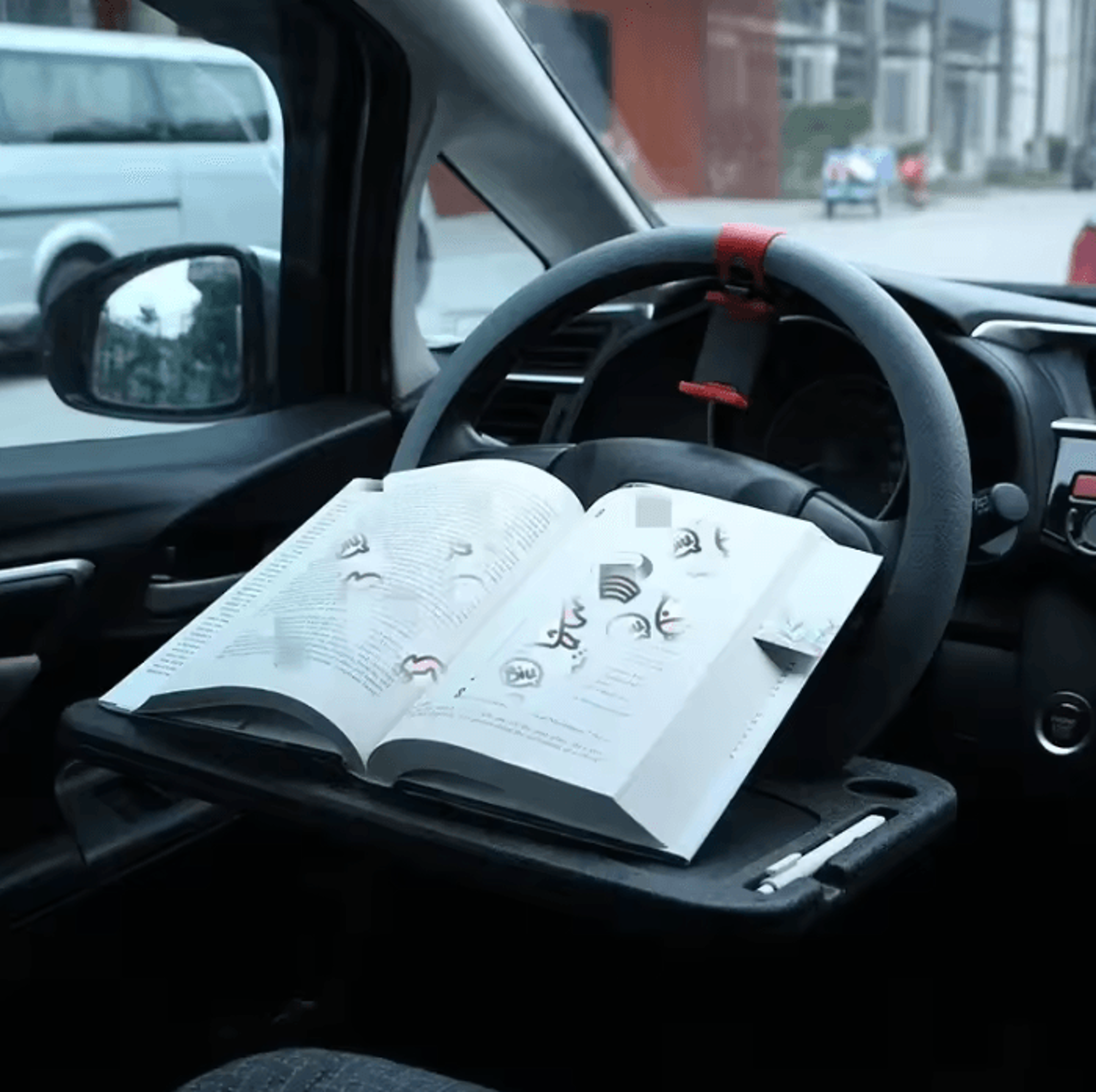 DriveDesk Multifunctional Steering Wheel Tray Table For Car Dining And Work 1