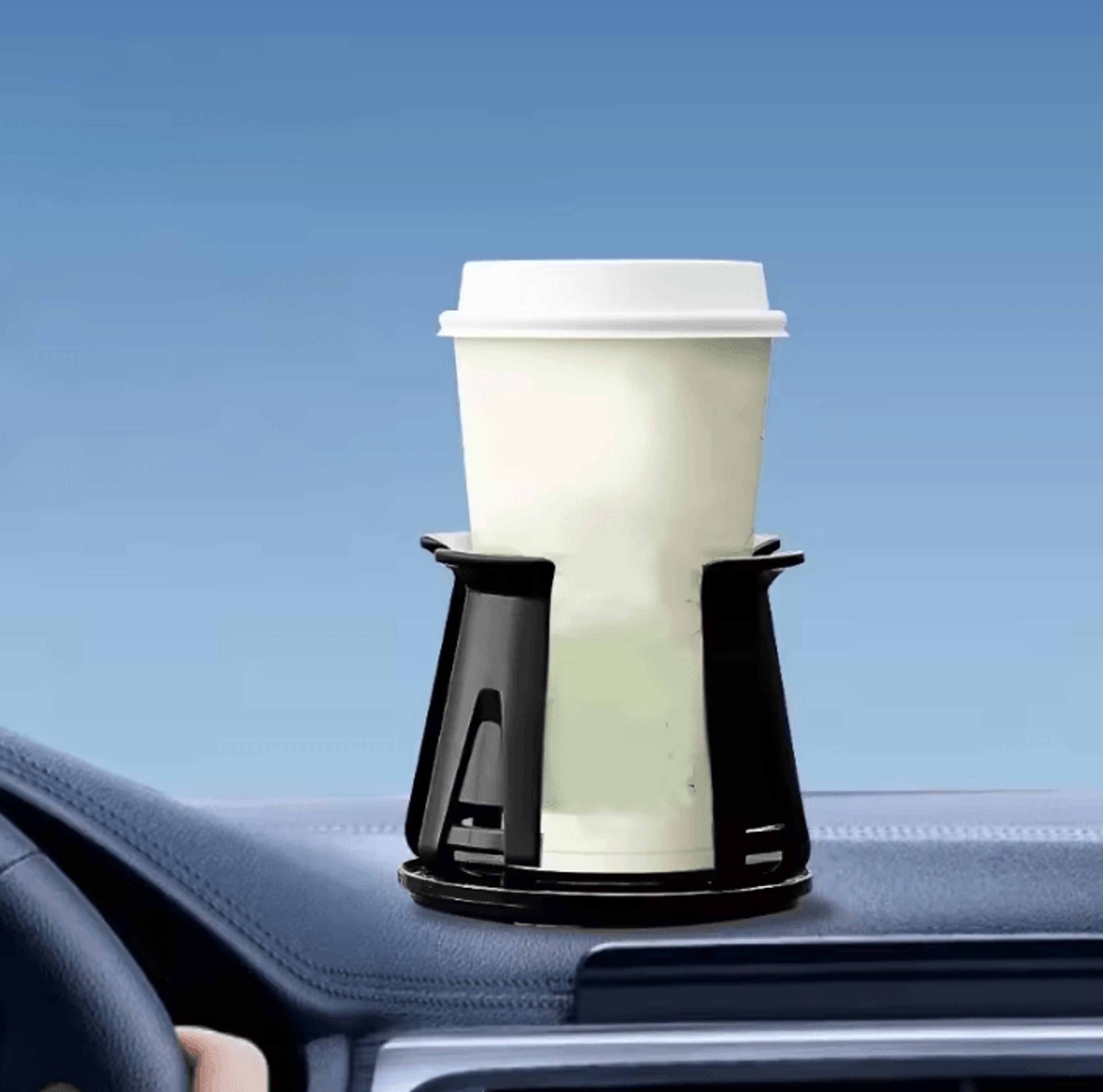 autogrip adhesive car cup holder for convenient beverage storage