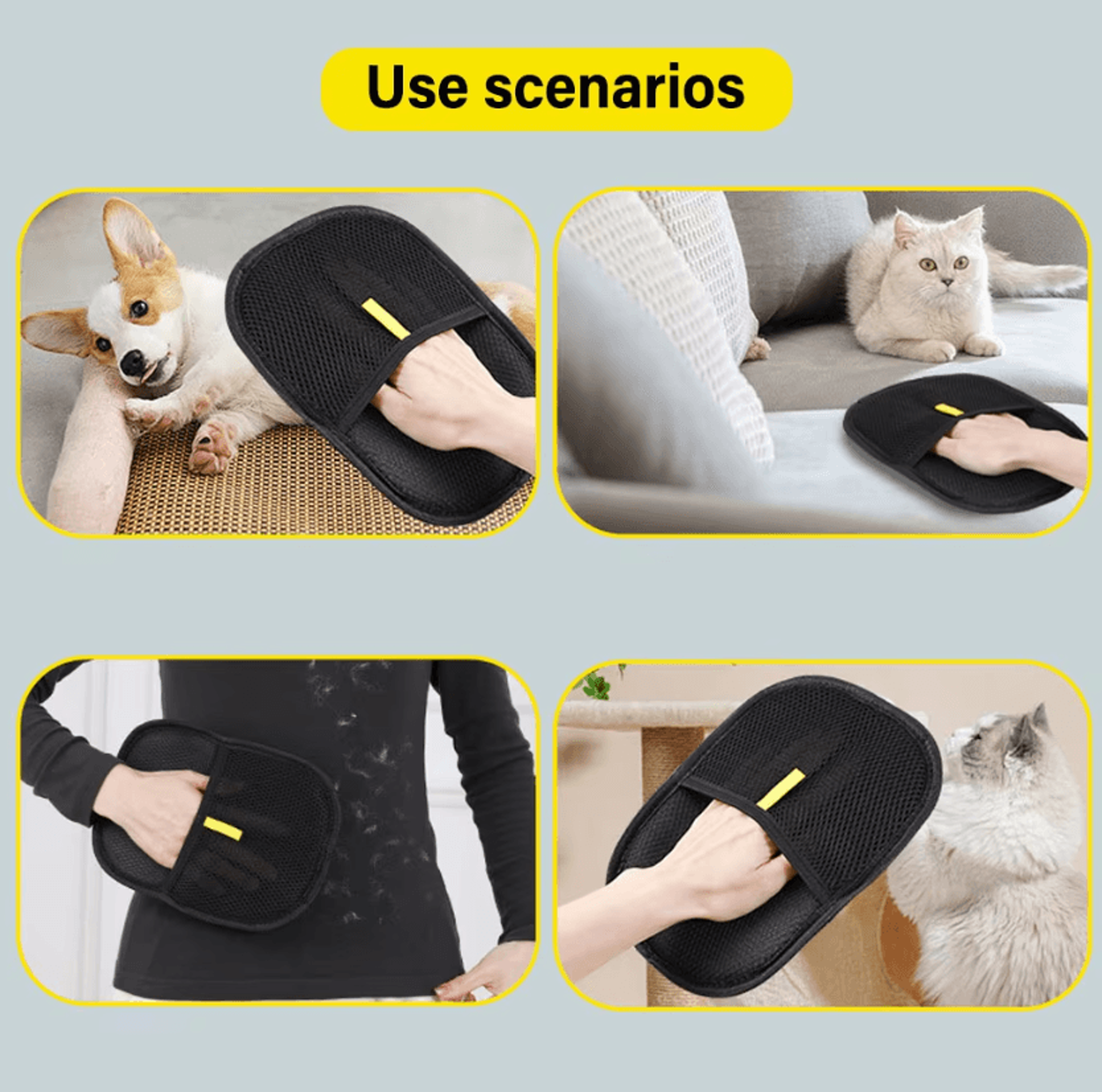 FurSweep Static Pet Hair Remover Glove For Dogs Cats And Furniture 3