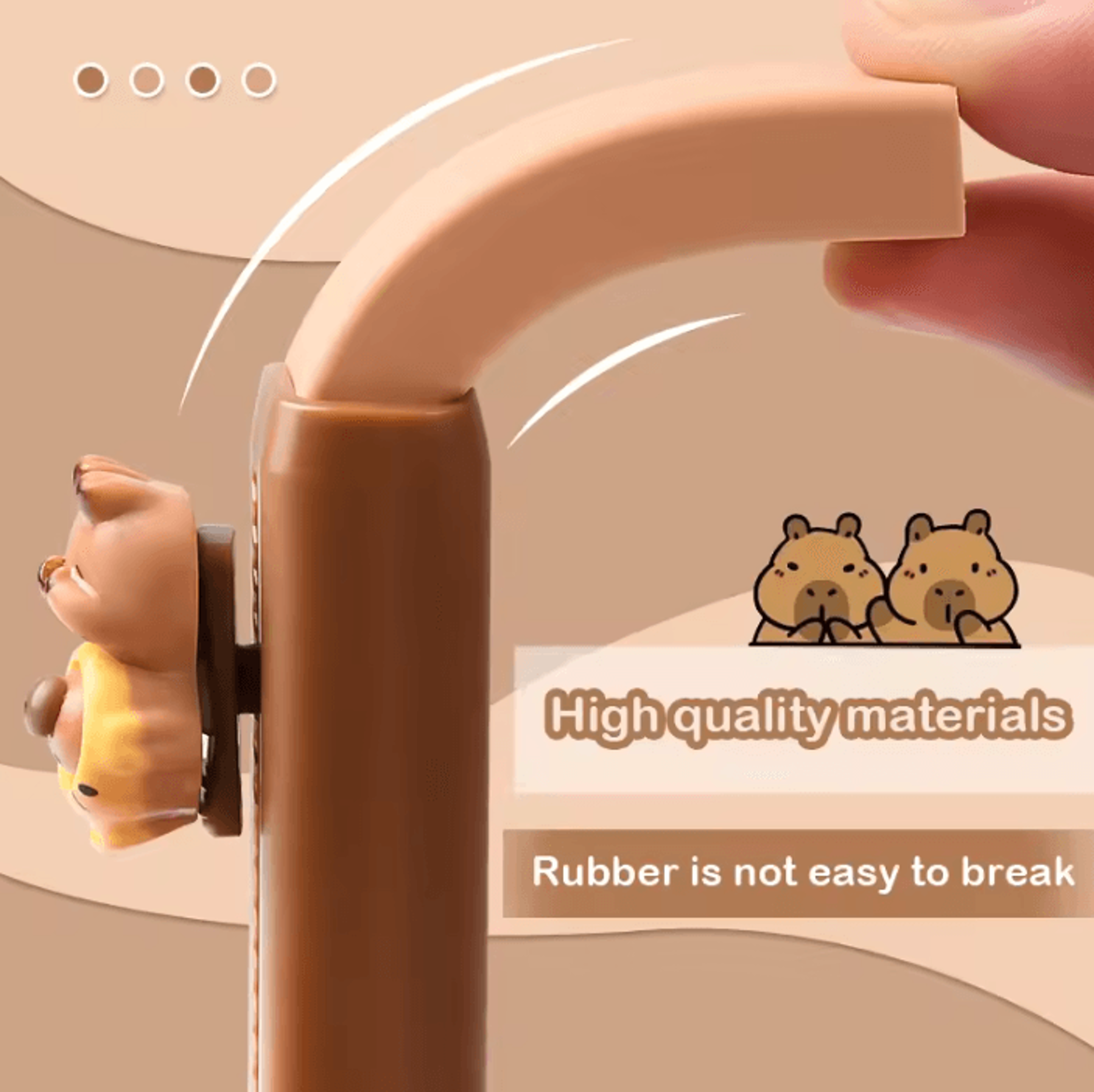 CapyErase Kawaii PushPull Capybara Eraser For School And Office 1