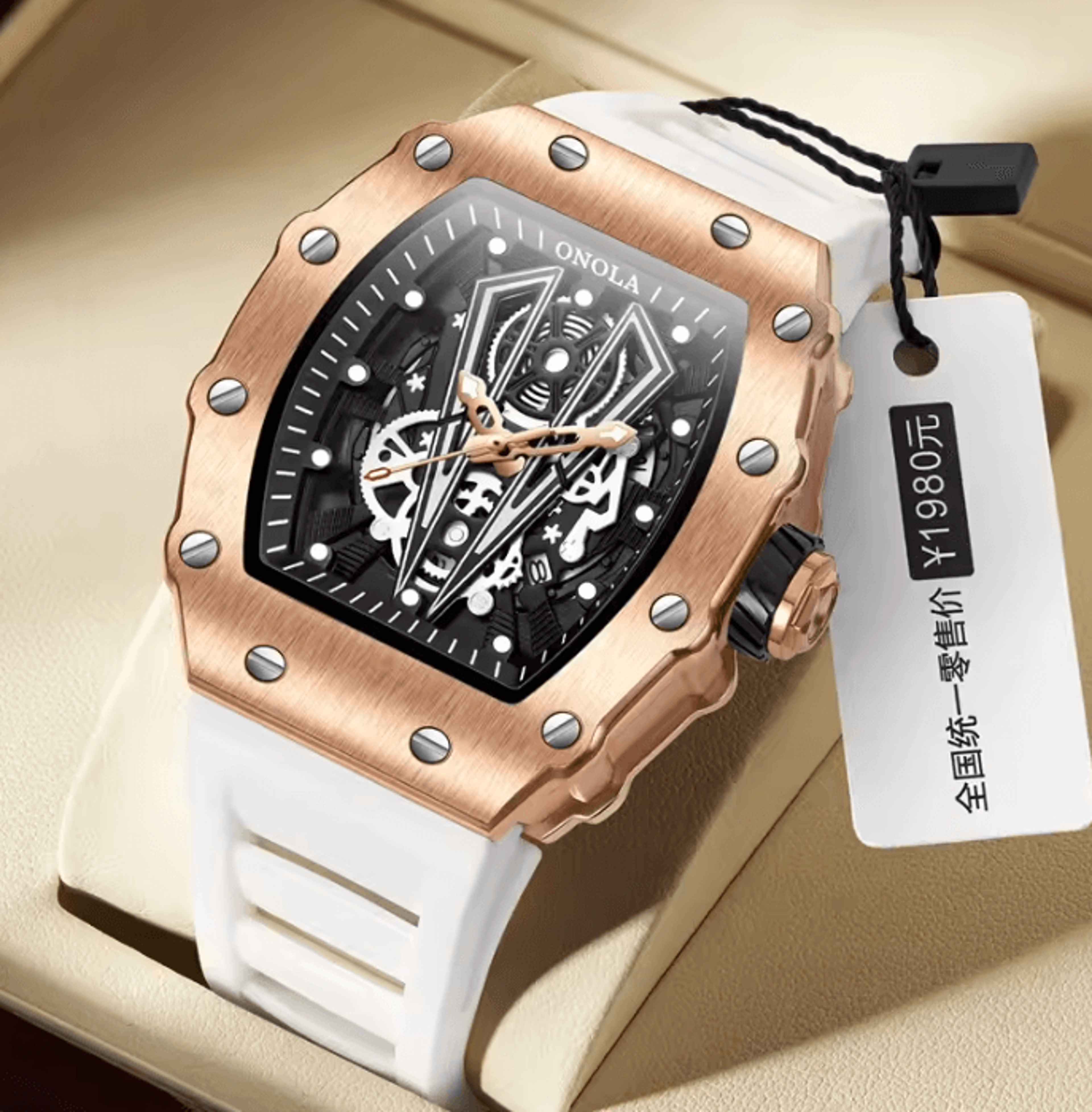 onola urbanedge men's quartz sports watch with luxury dress style