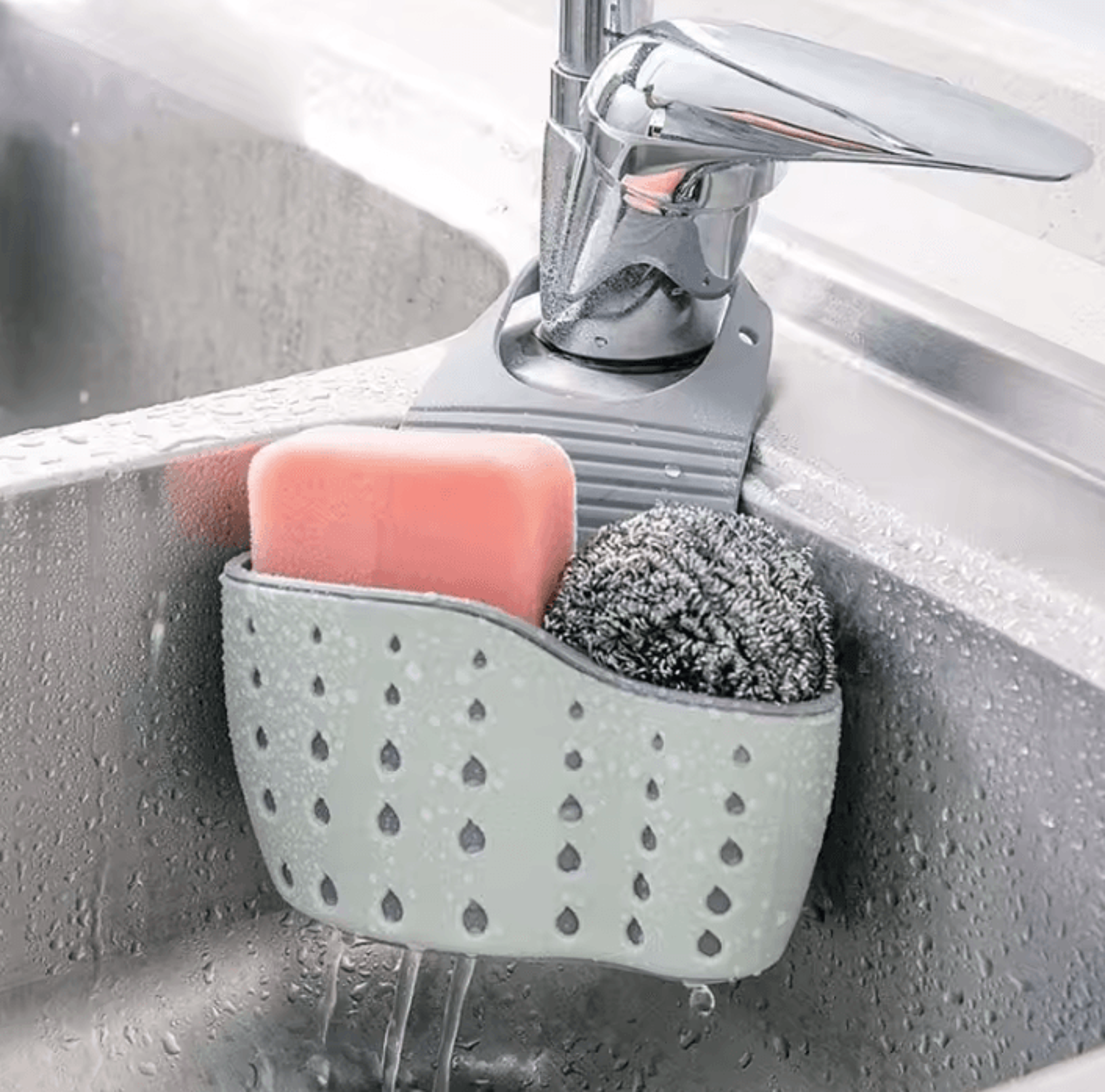 SinkMate Adjustable Hanging Sink Drain Basket For Kitchen And Bathroom Organization 0