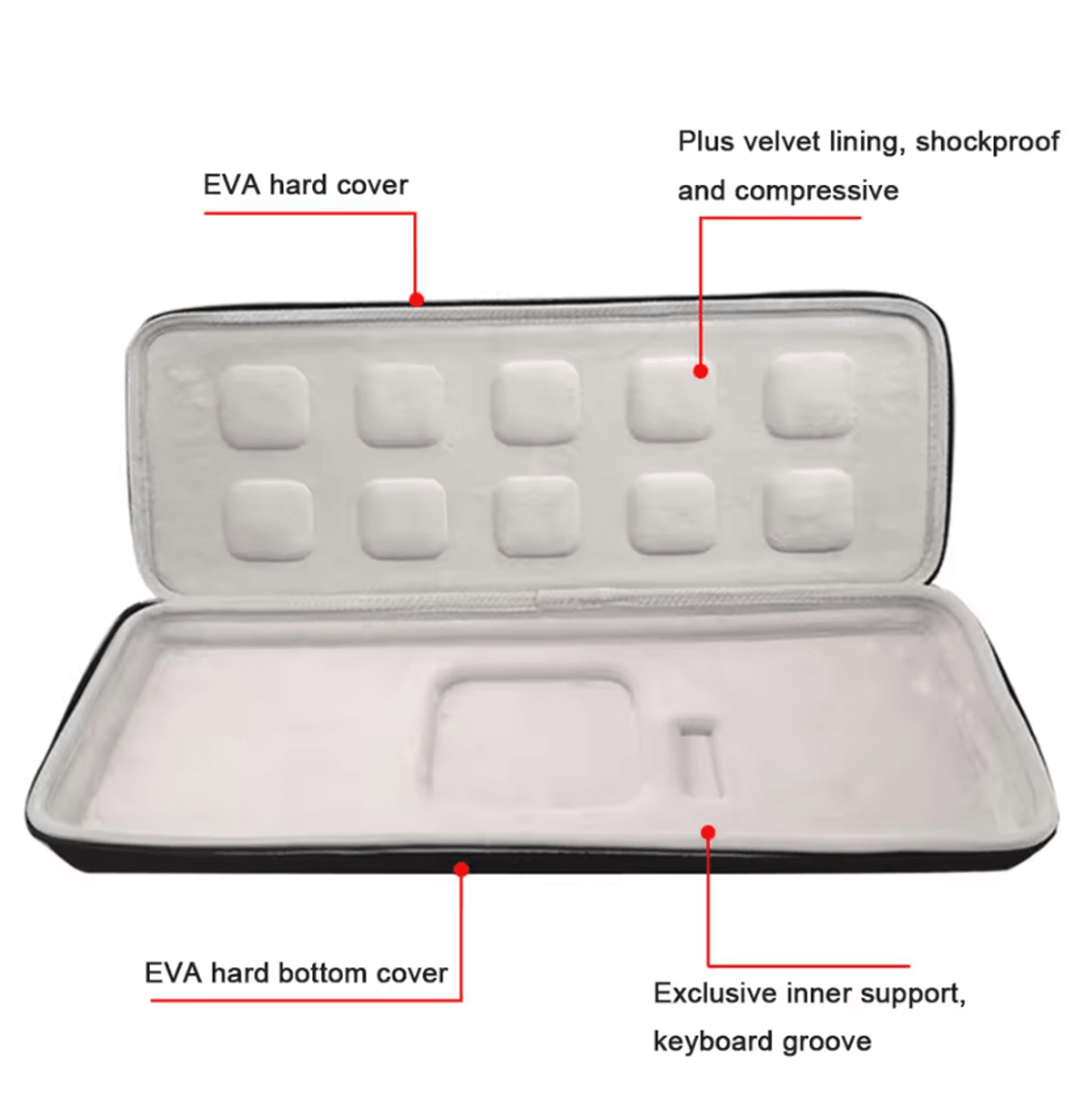 KeyGuard Hard Shell Keyboard Carrying Case For Logitech MX Keys Wireless Keyboard 2