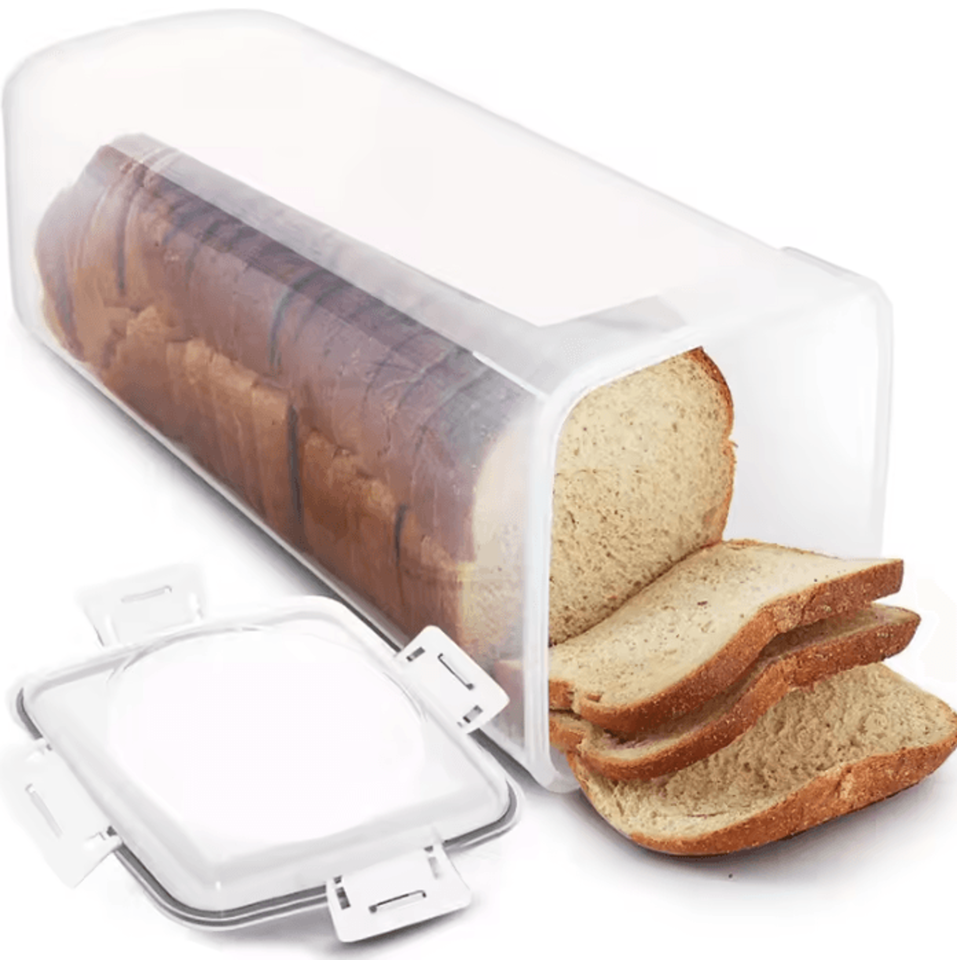 LoafKeeper Clear Airtight Bread Storage Box With Lid For Homemade And Sandwich Bread 4